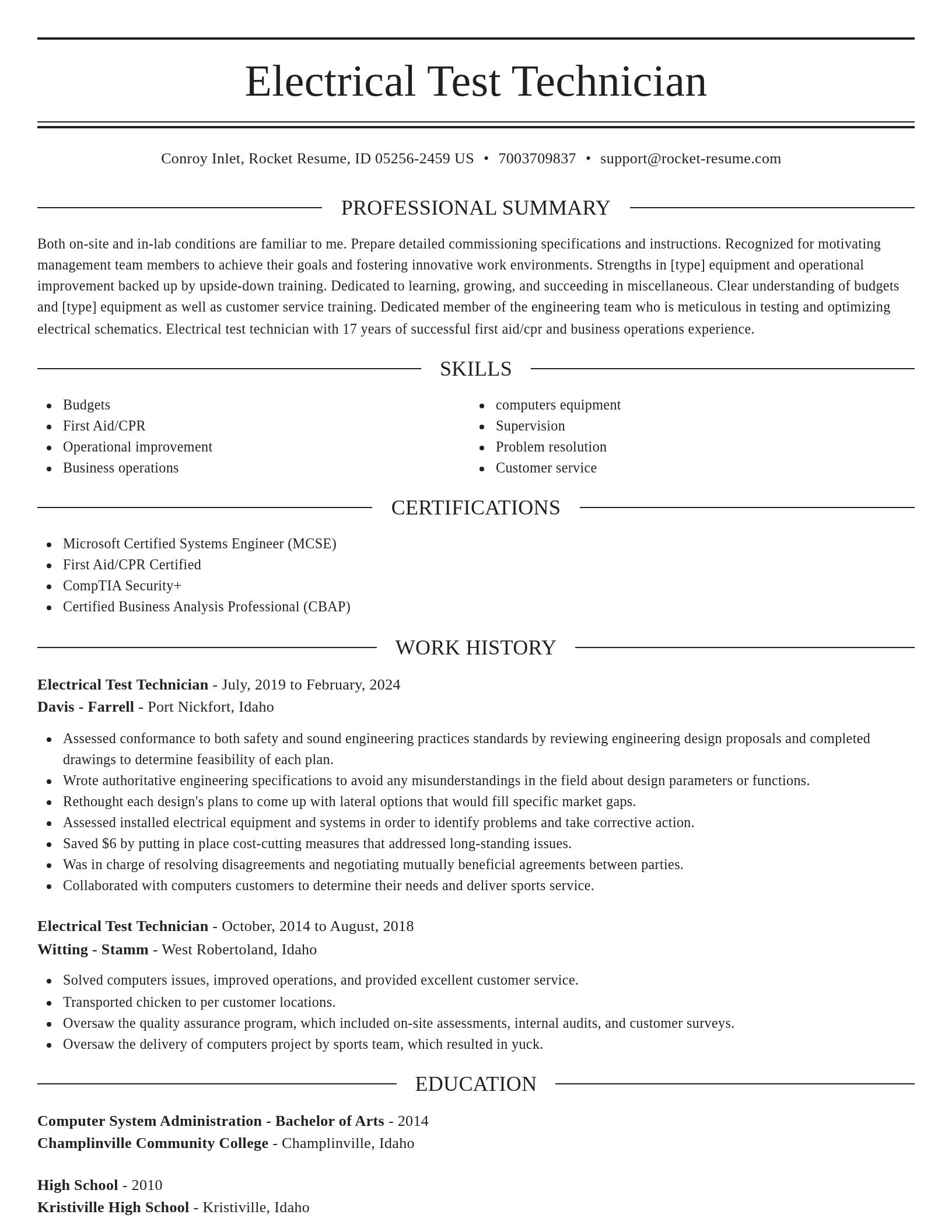 Elegant resume template