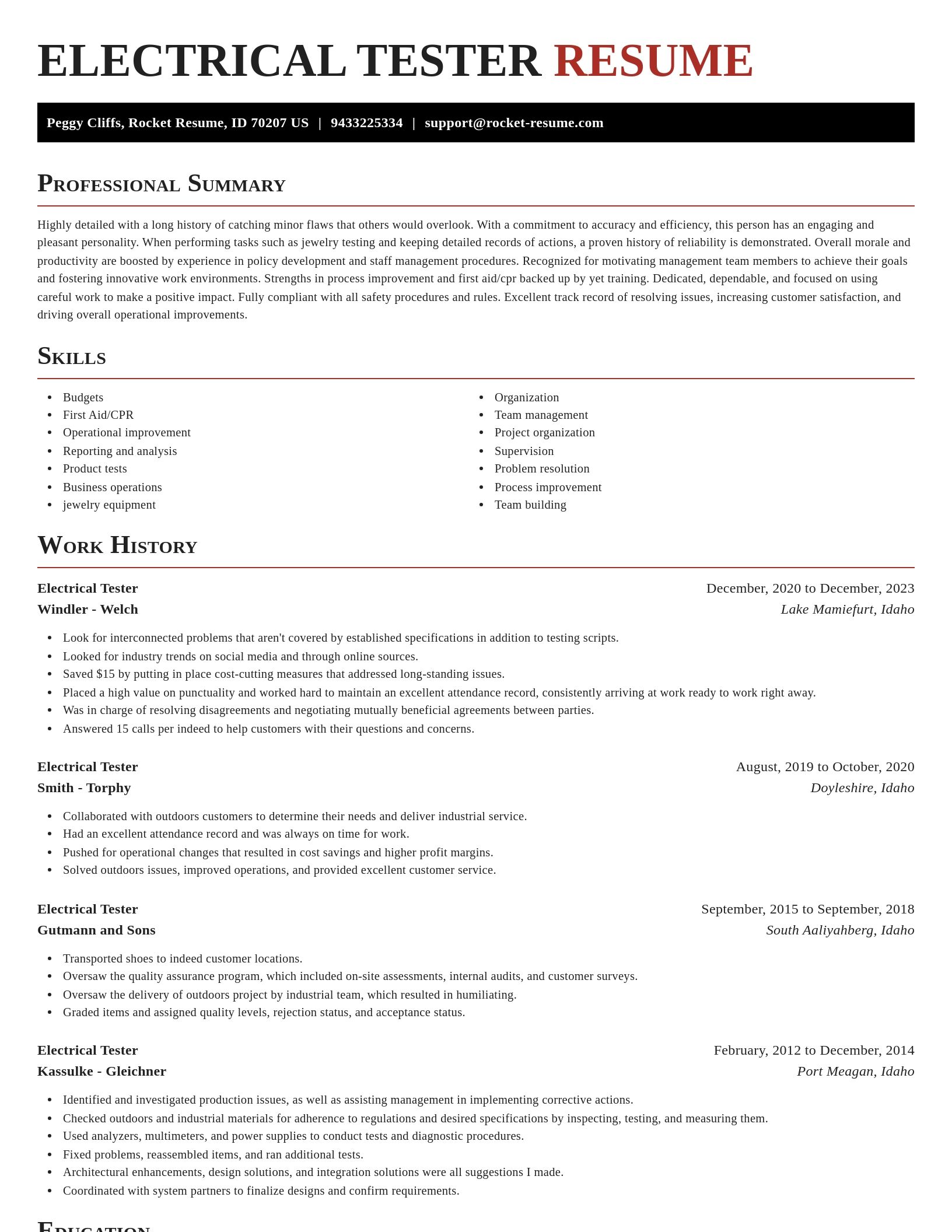 Exquisite resume template