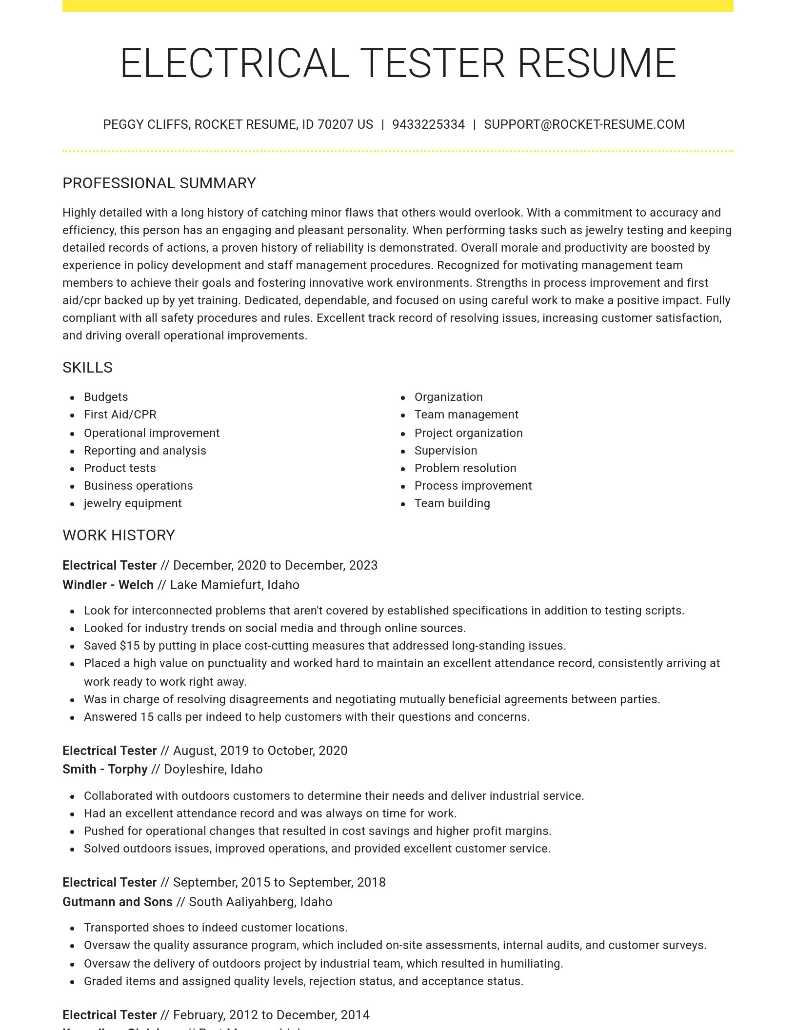 Grand resume template