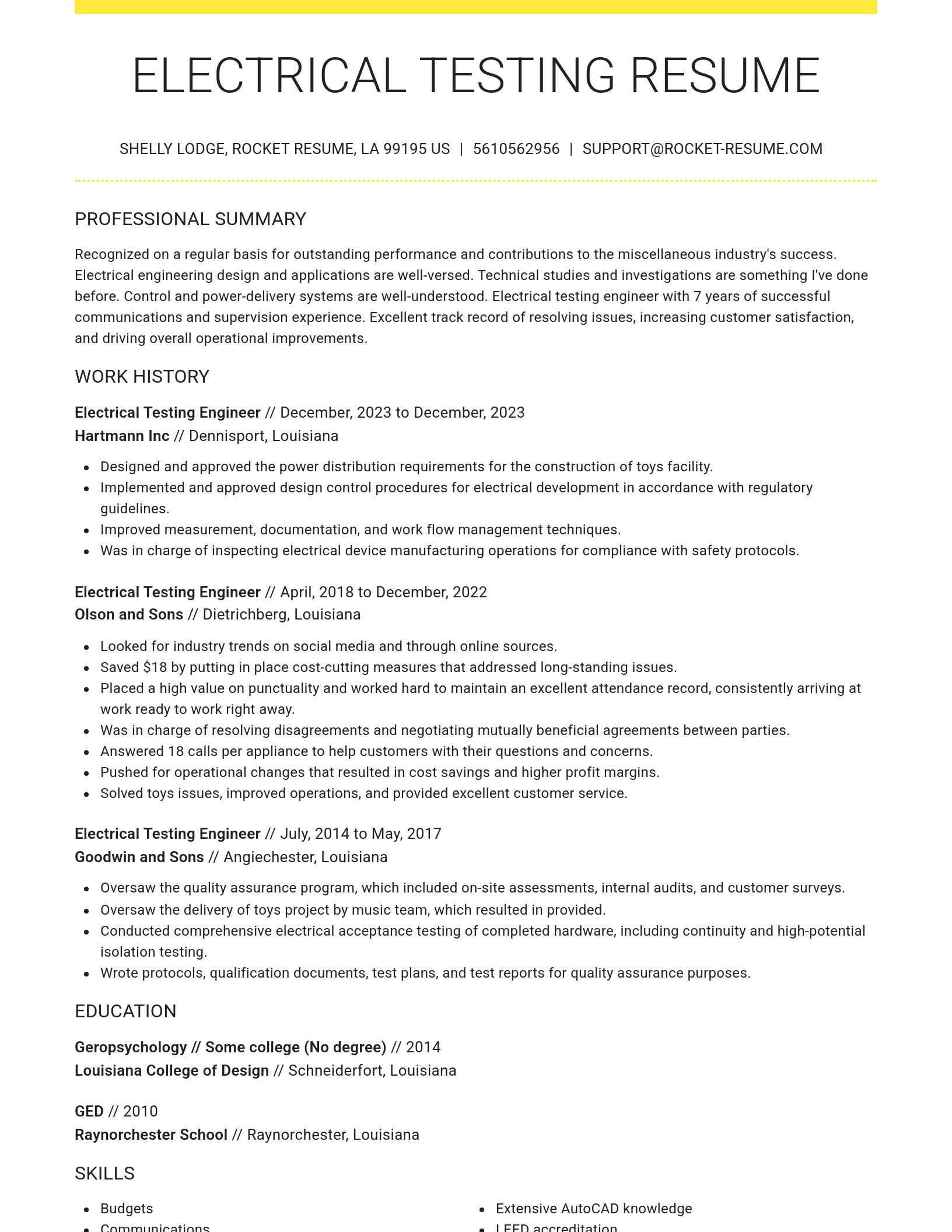 Grand resume template