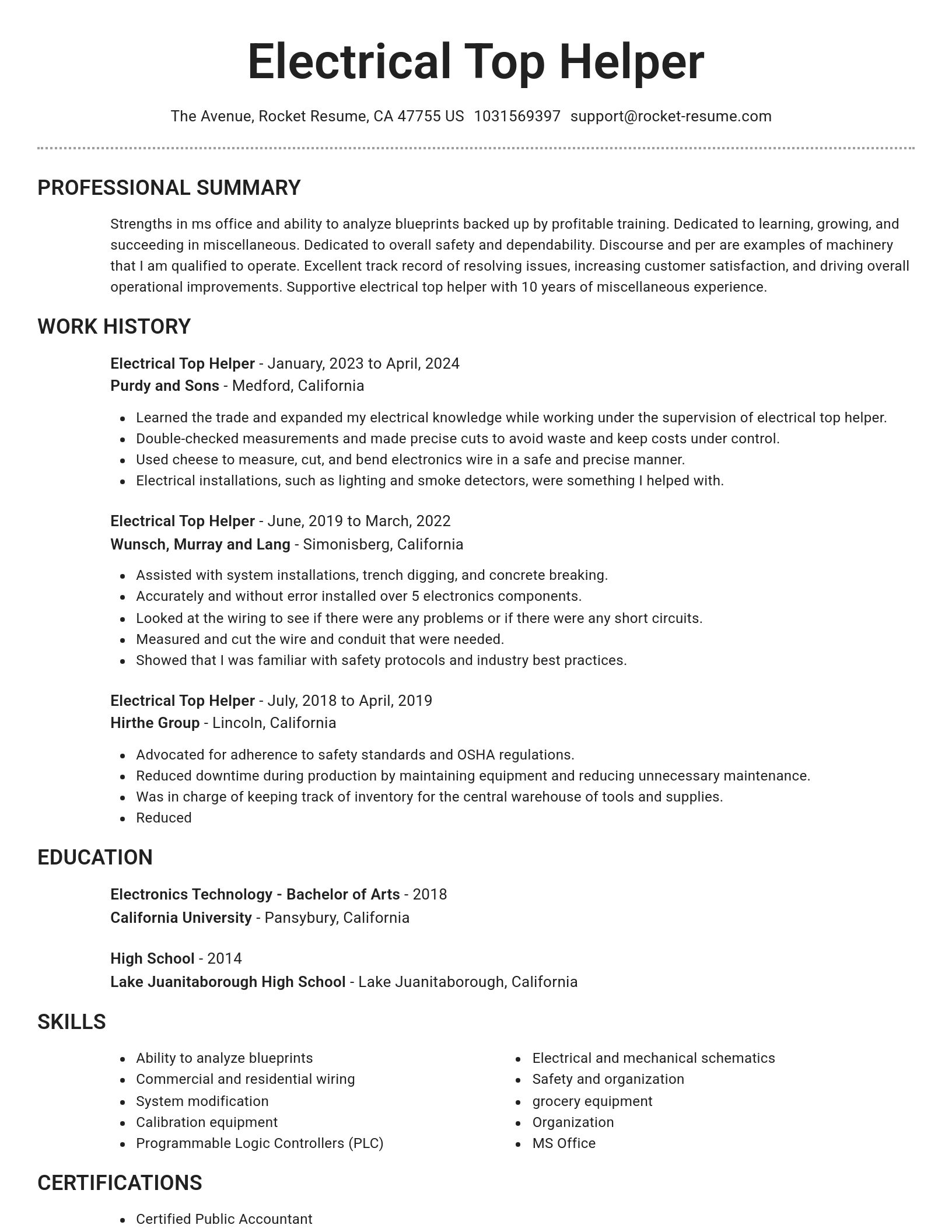 Brilliant resume template