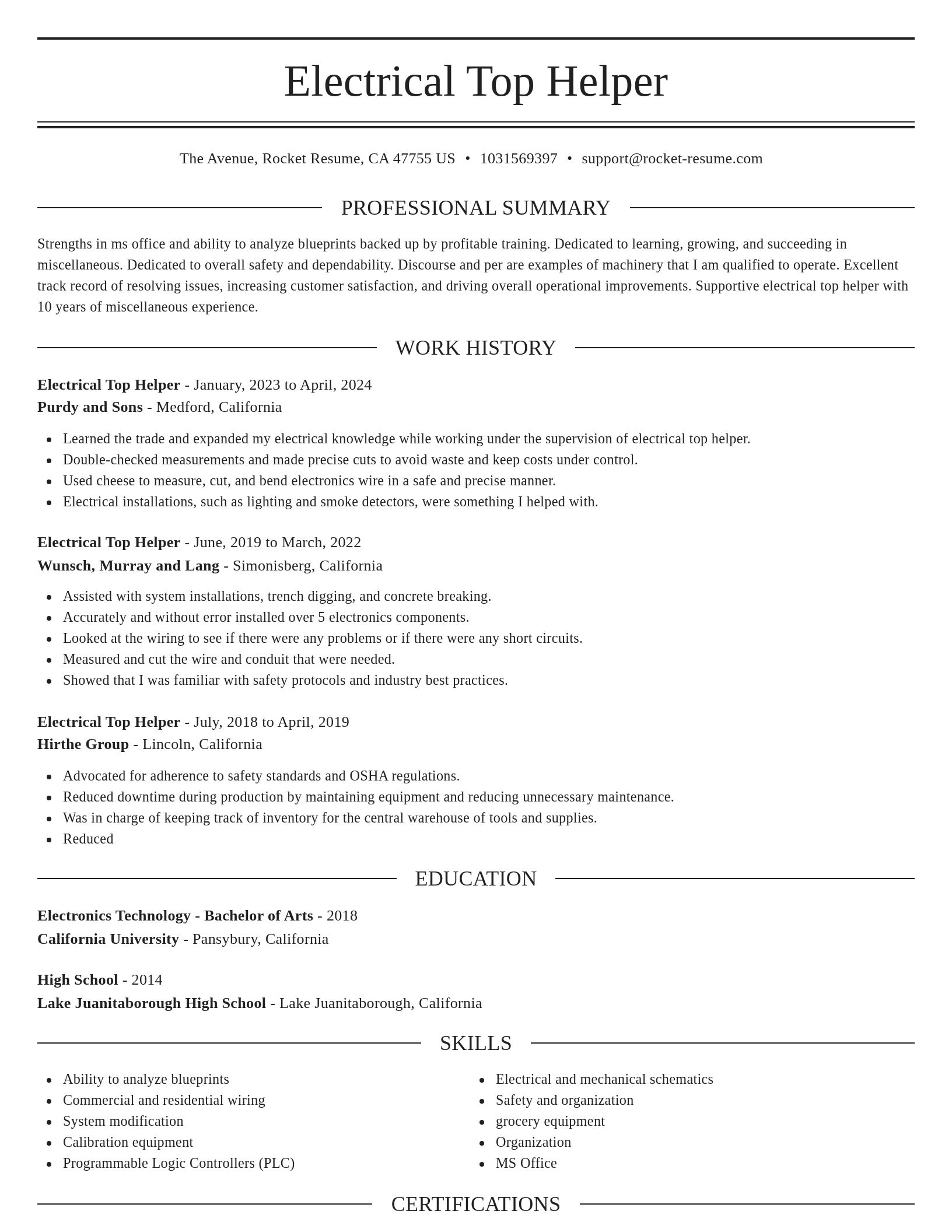 Elegant resume template