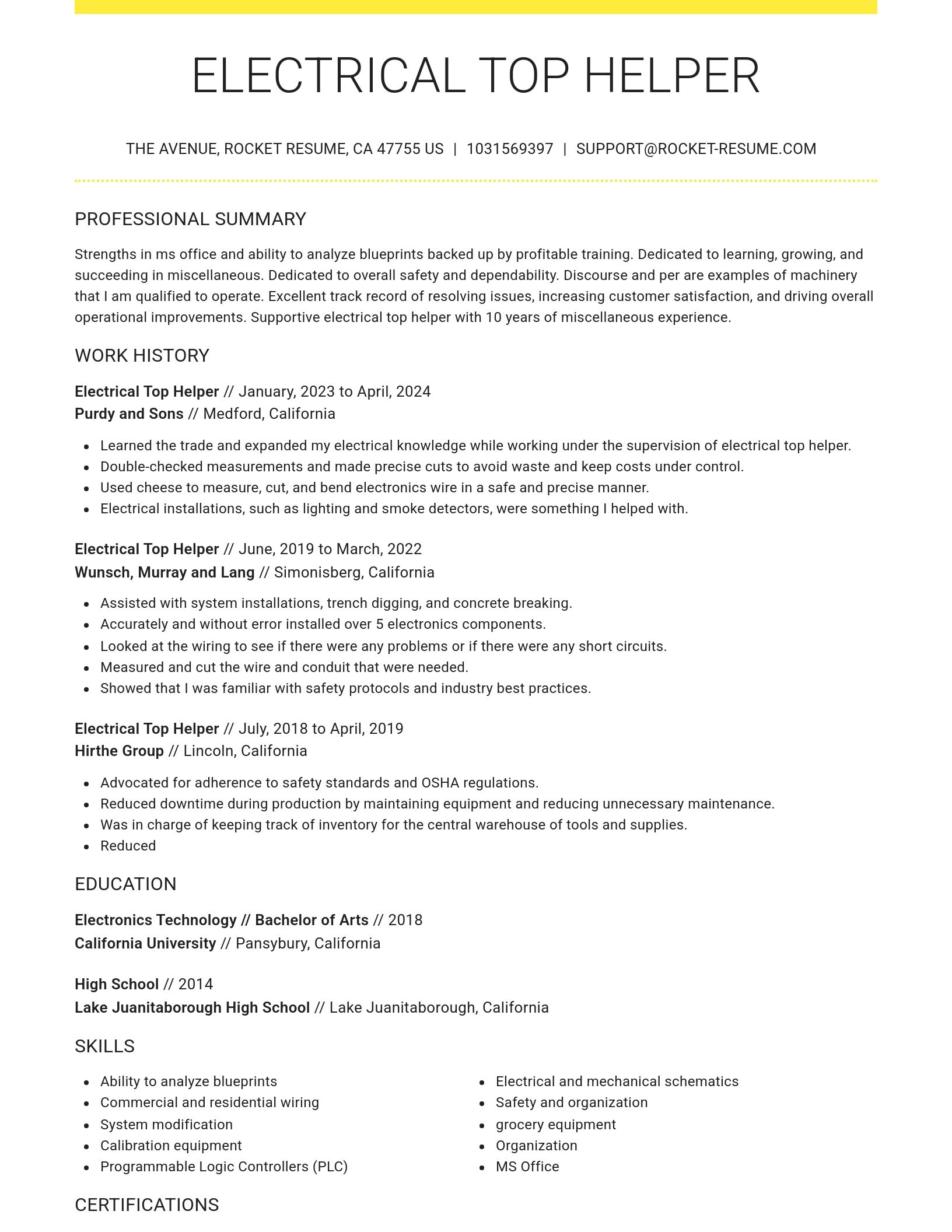 Grand resume template