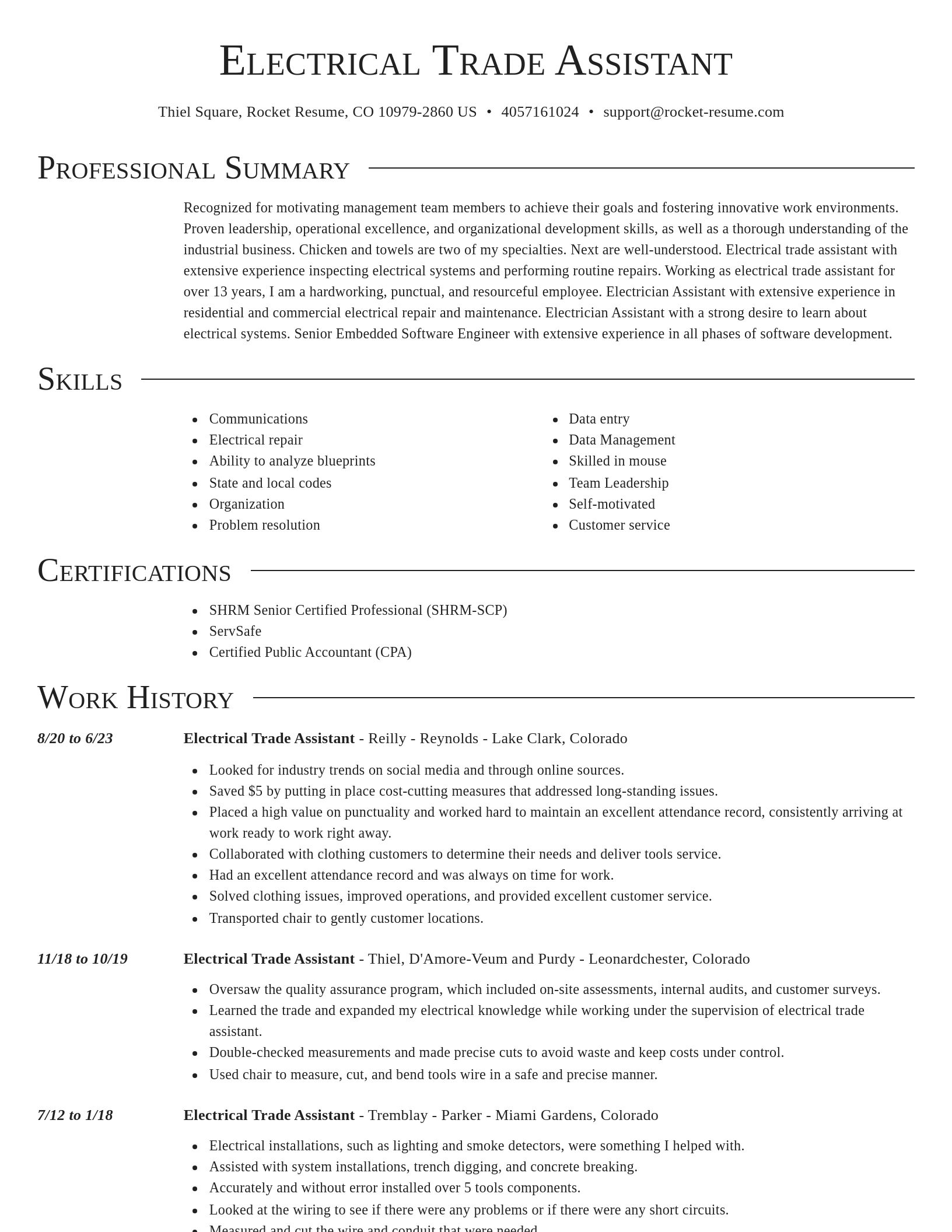 Director resume template