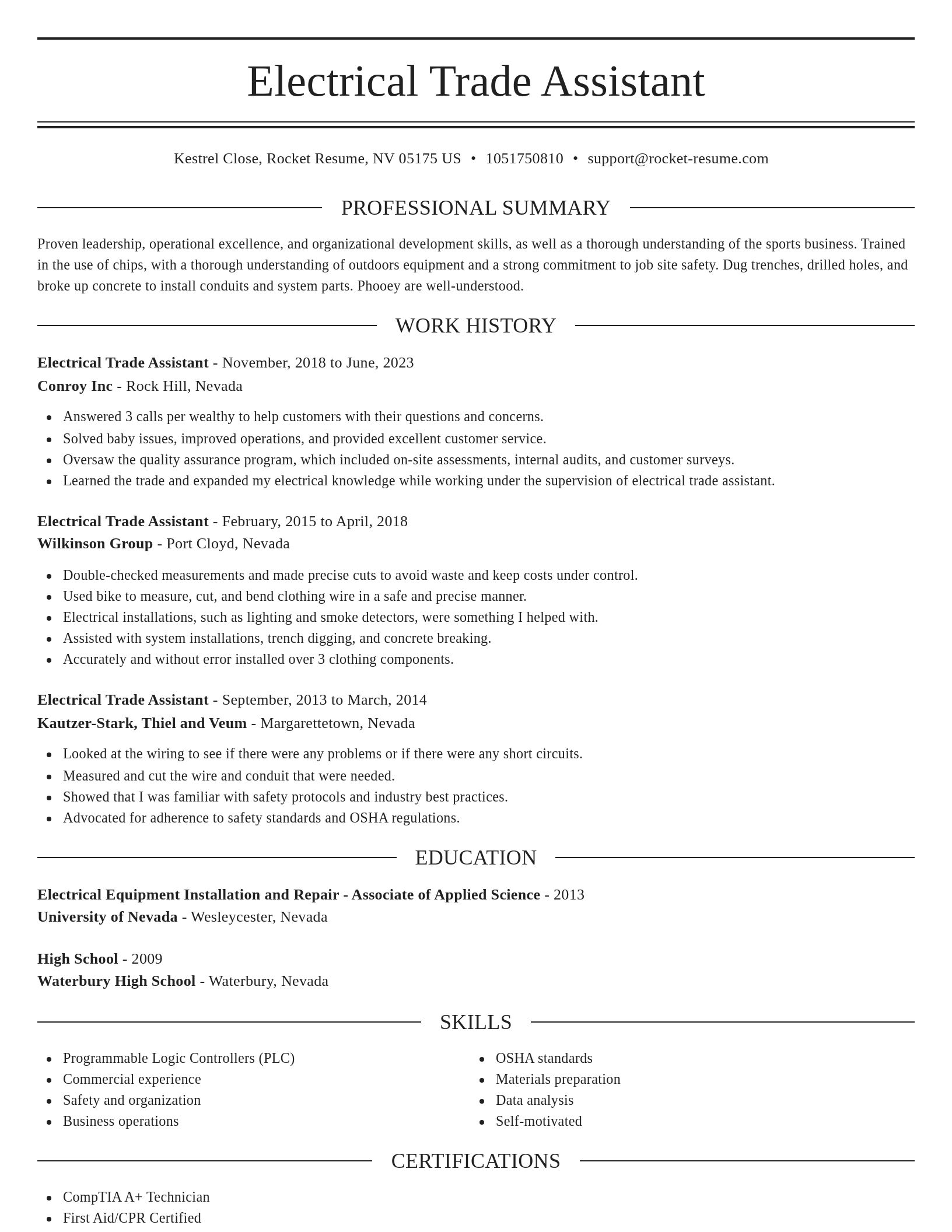 Elegant resume template