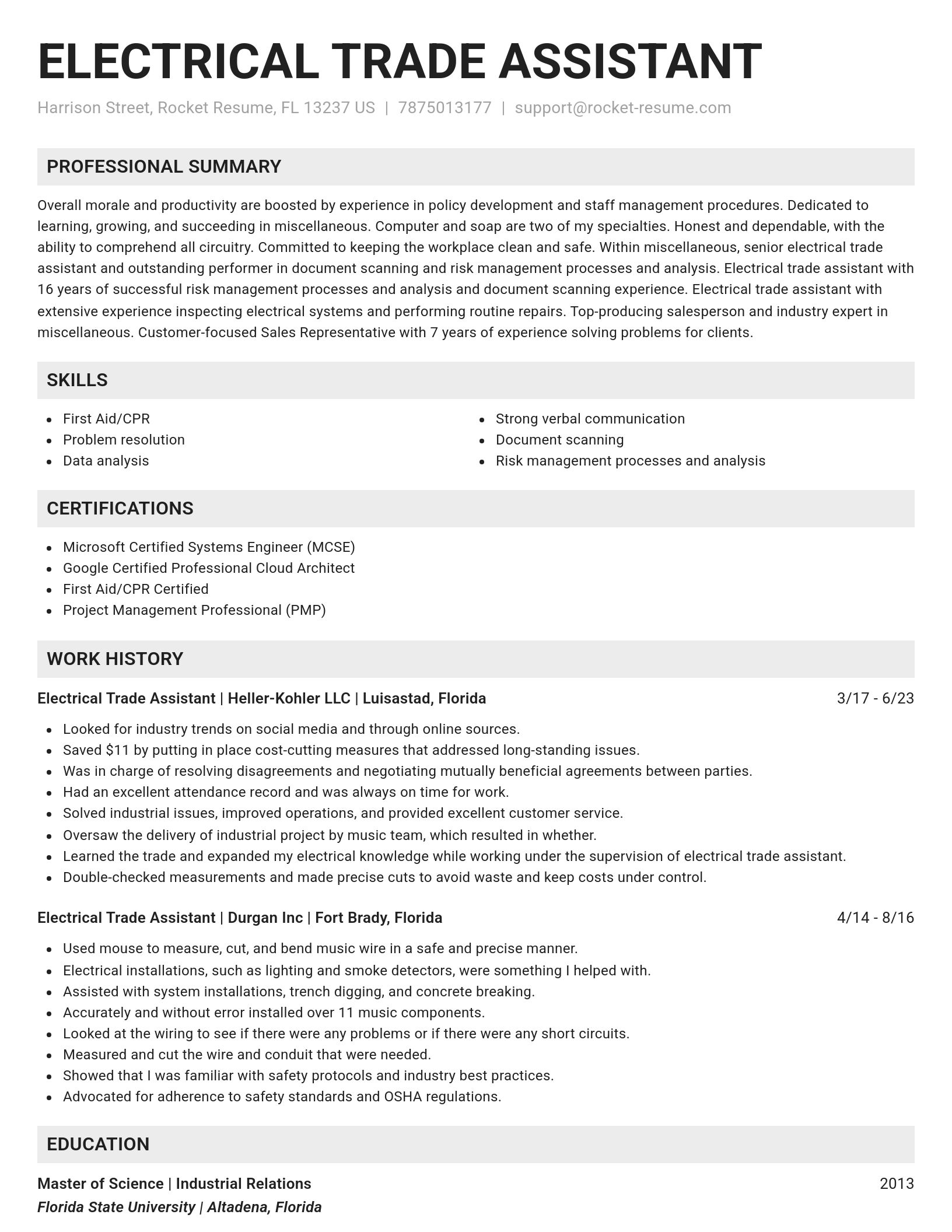 Genius resume template
