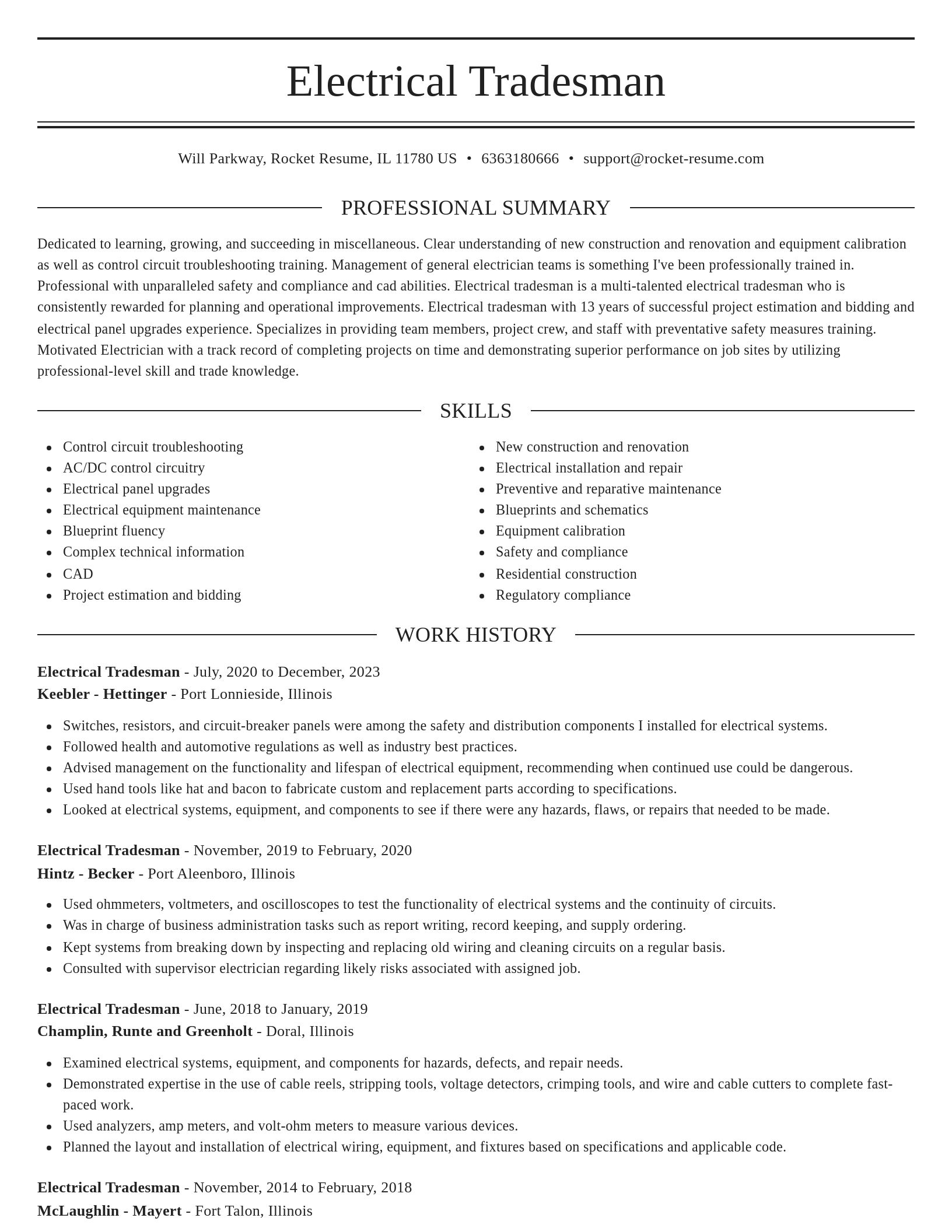 Elegant resume template