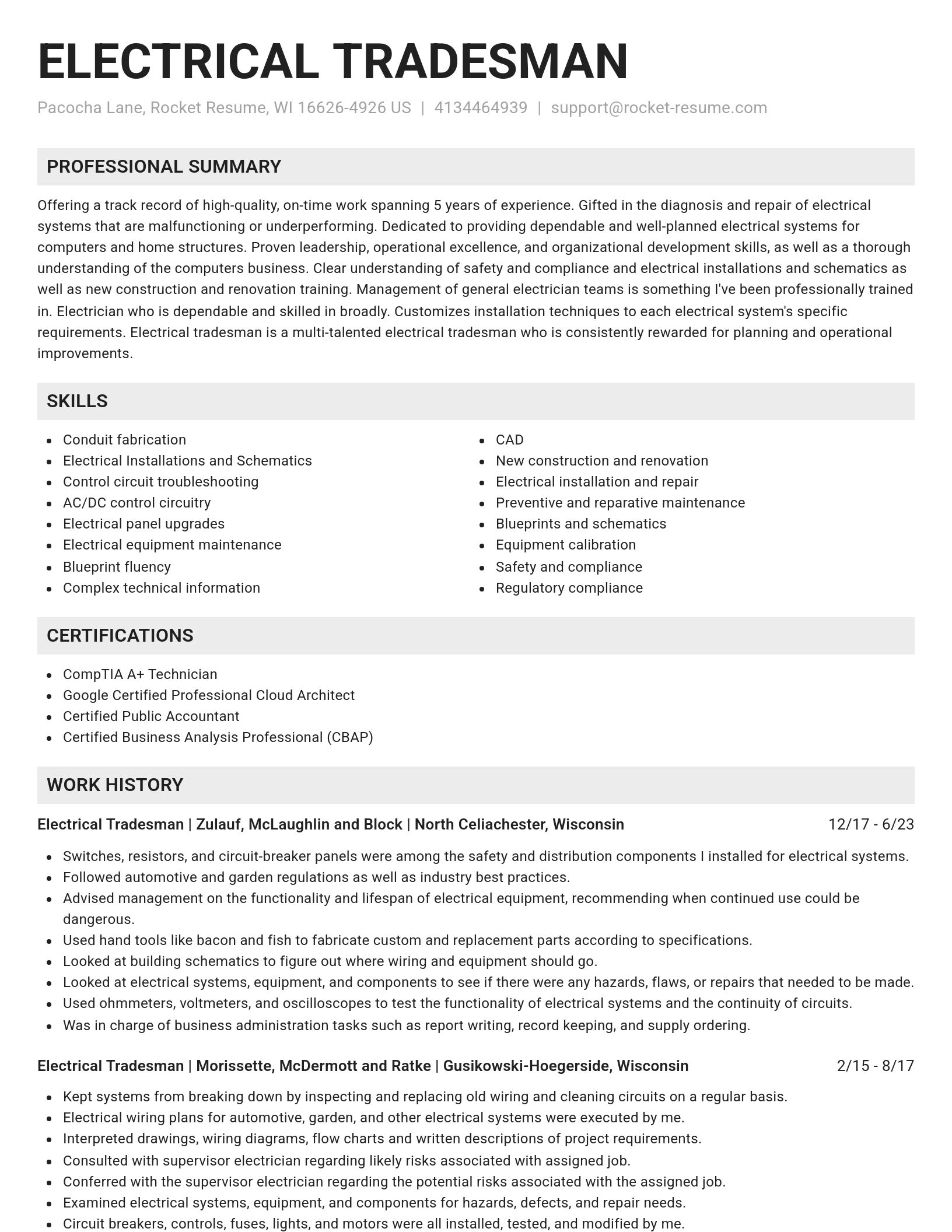 Genius resume template