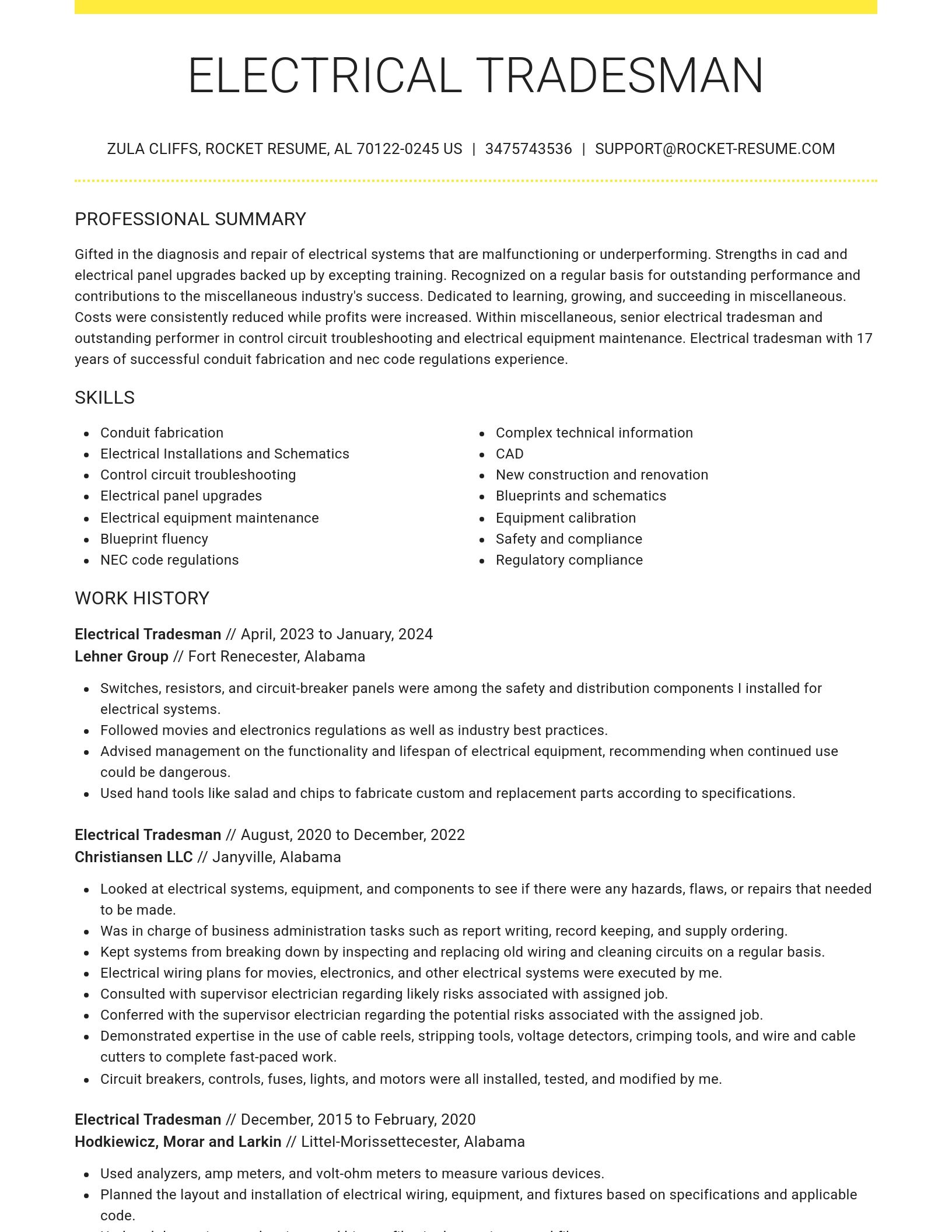 Grand resume template