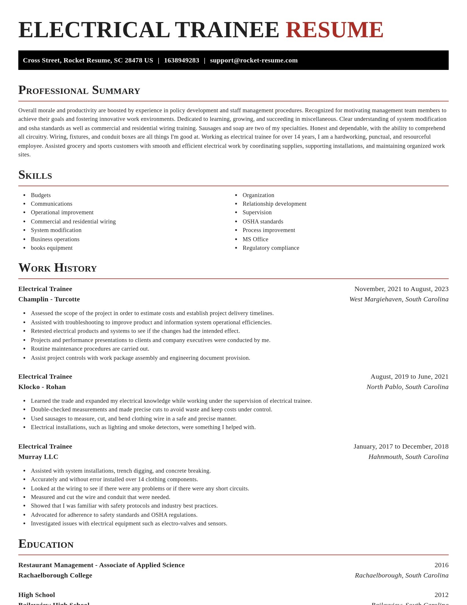 Exquisite resume template