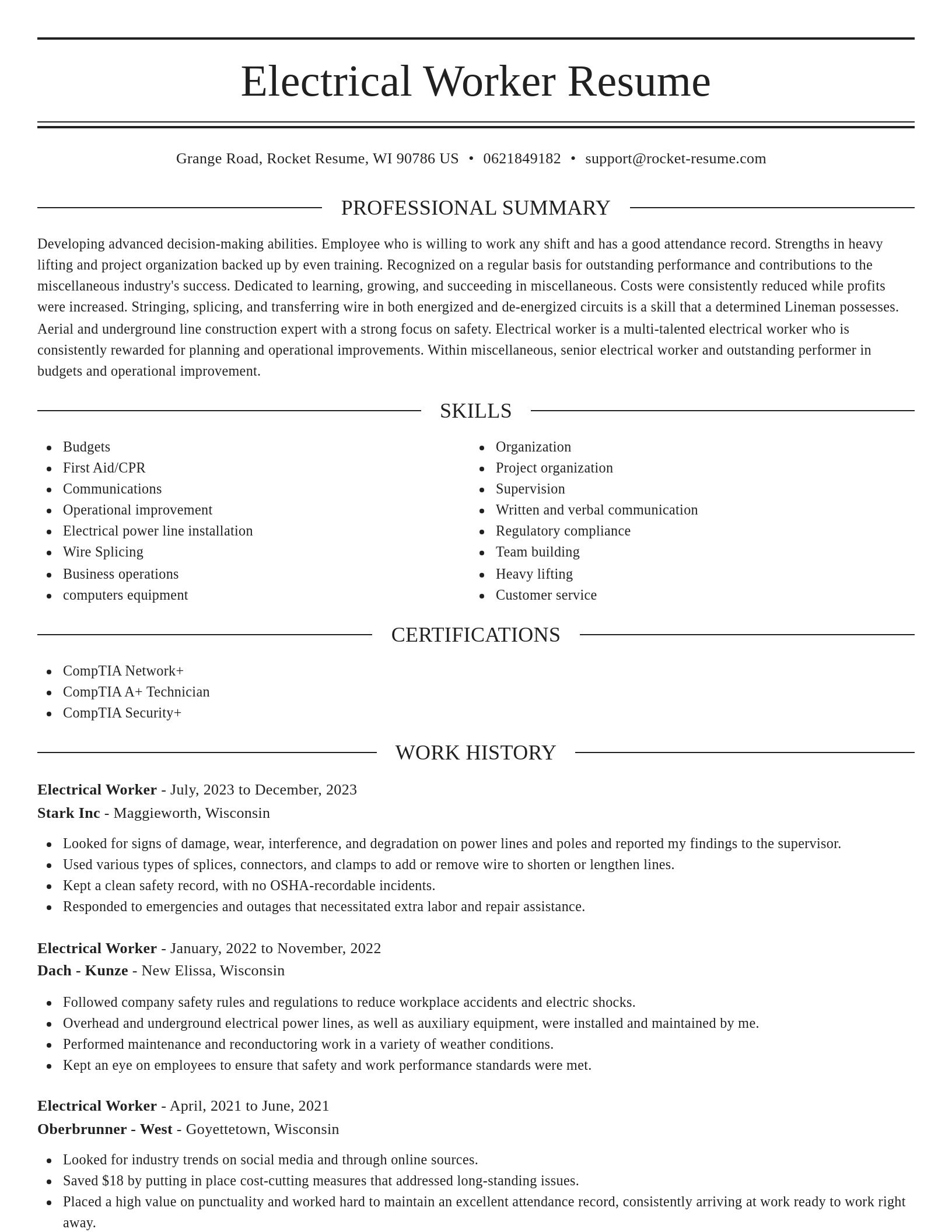 Elegant resume template