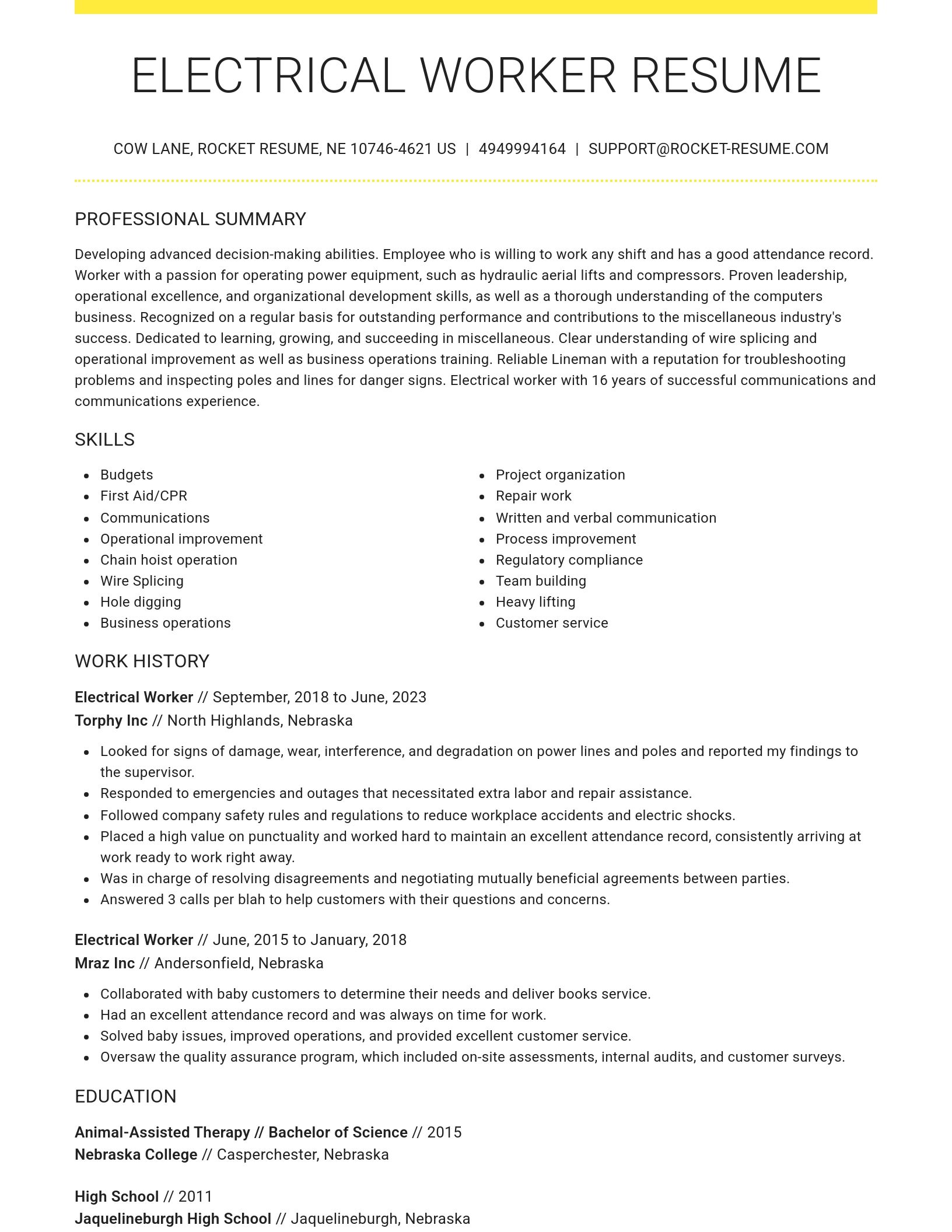 Grand resume template