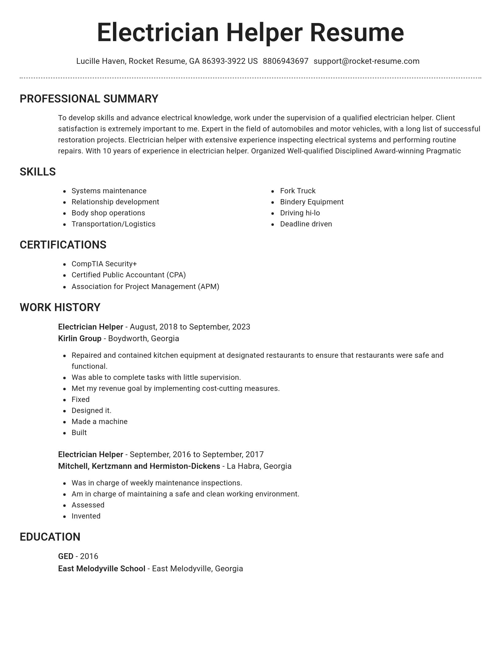 Brilliant resume template