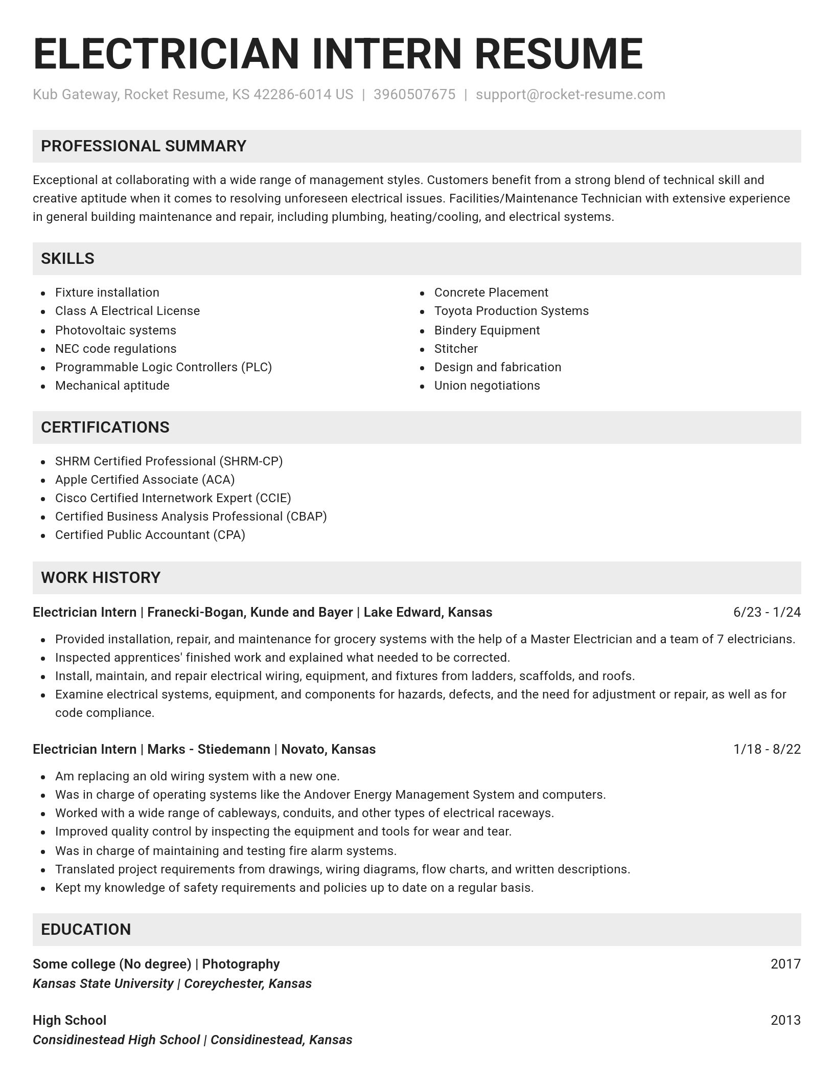 Genius resume template