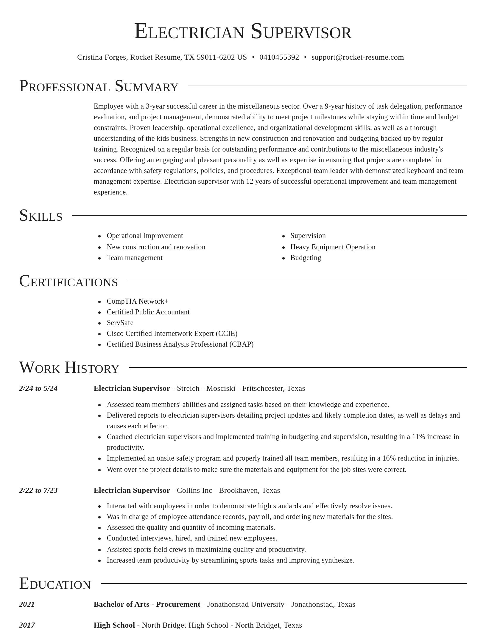 Director resume template