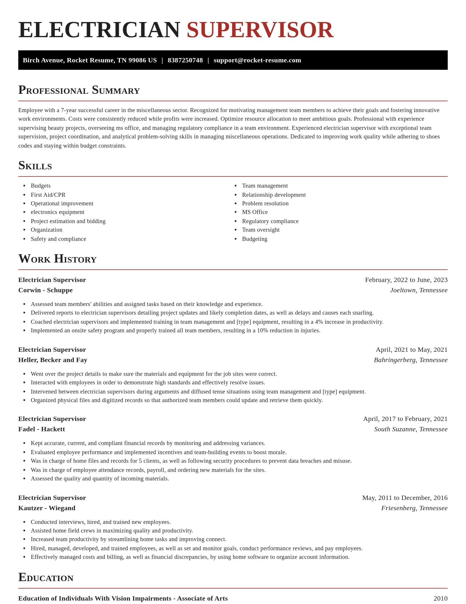 Exquisite resume template