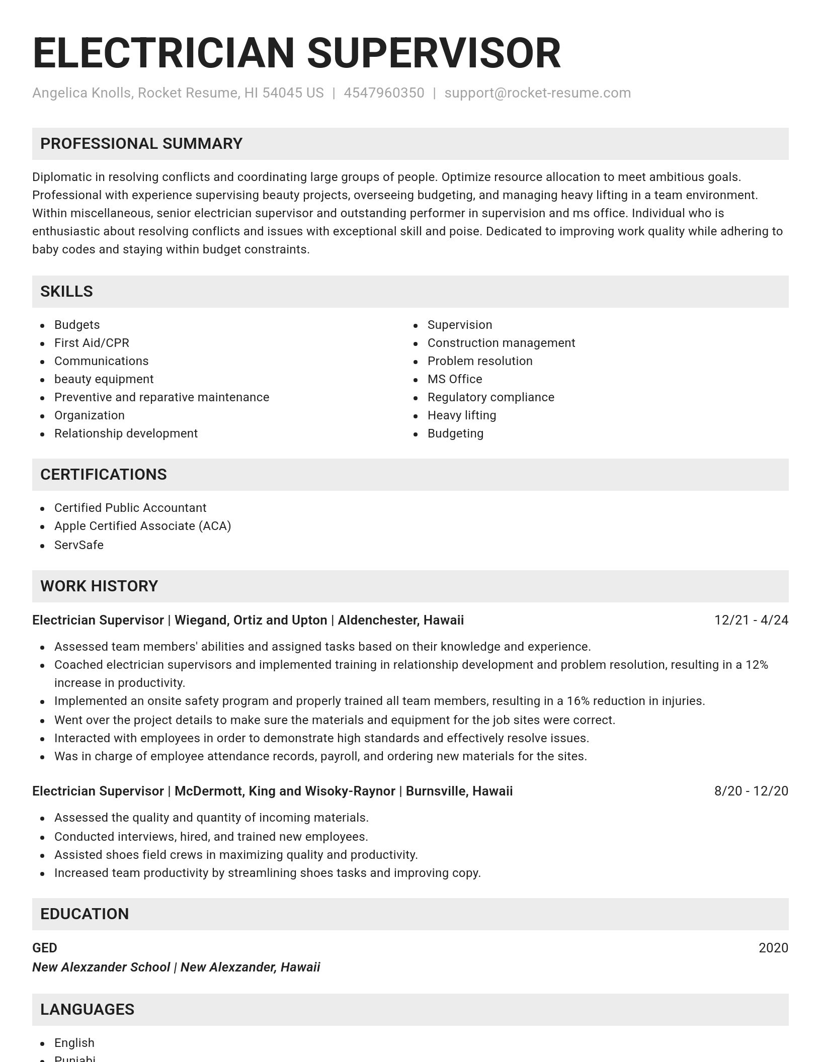 Genius resume template
