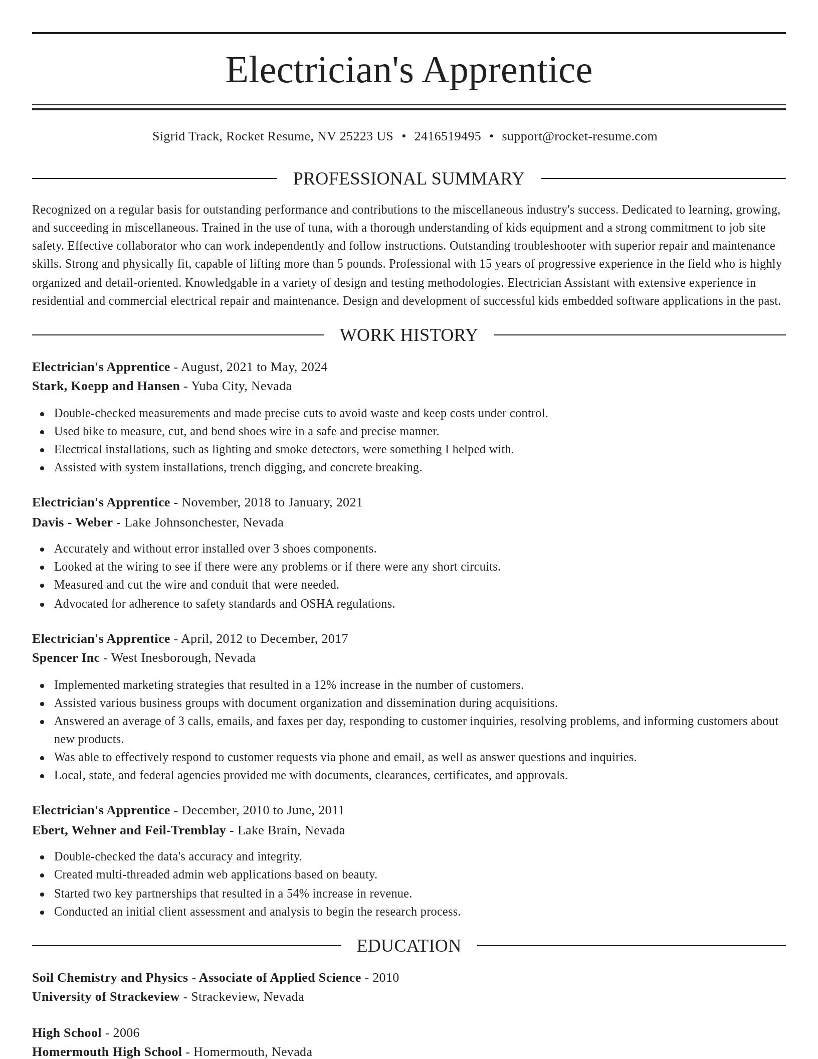 Elegant resume template
