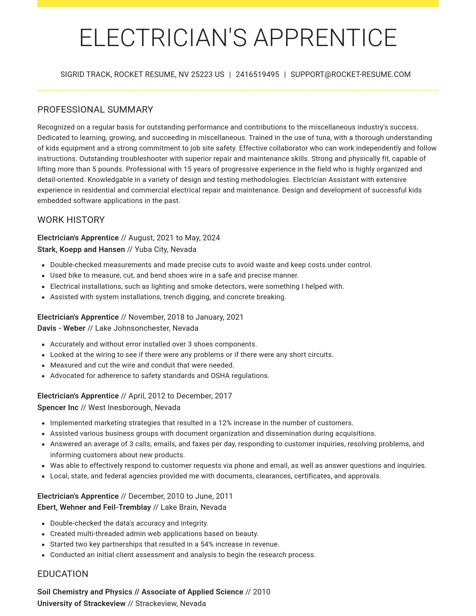 Grand resume template