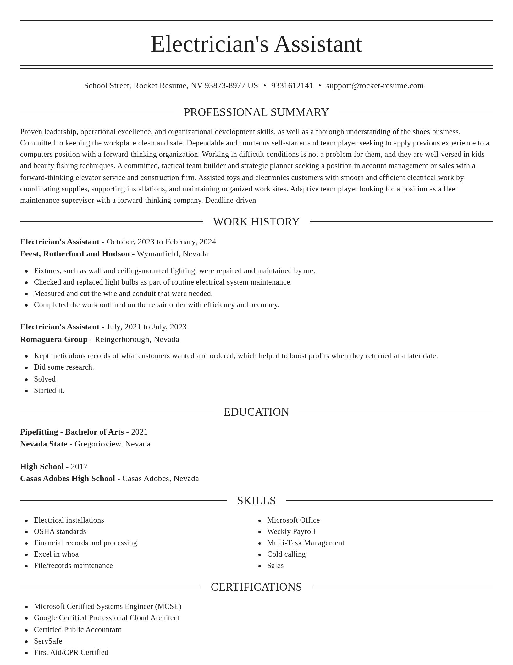 Elegant resume template