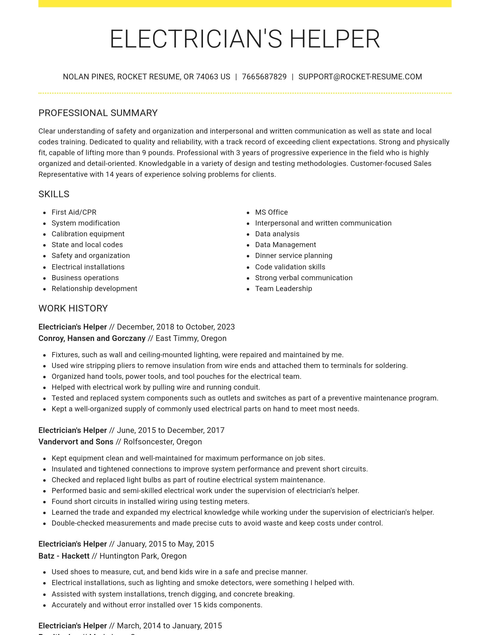 Grand resume template
