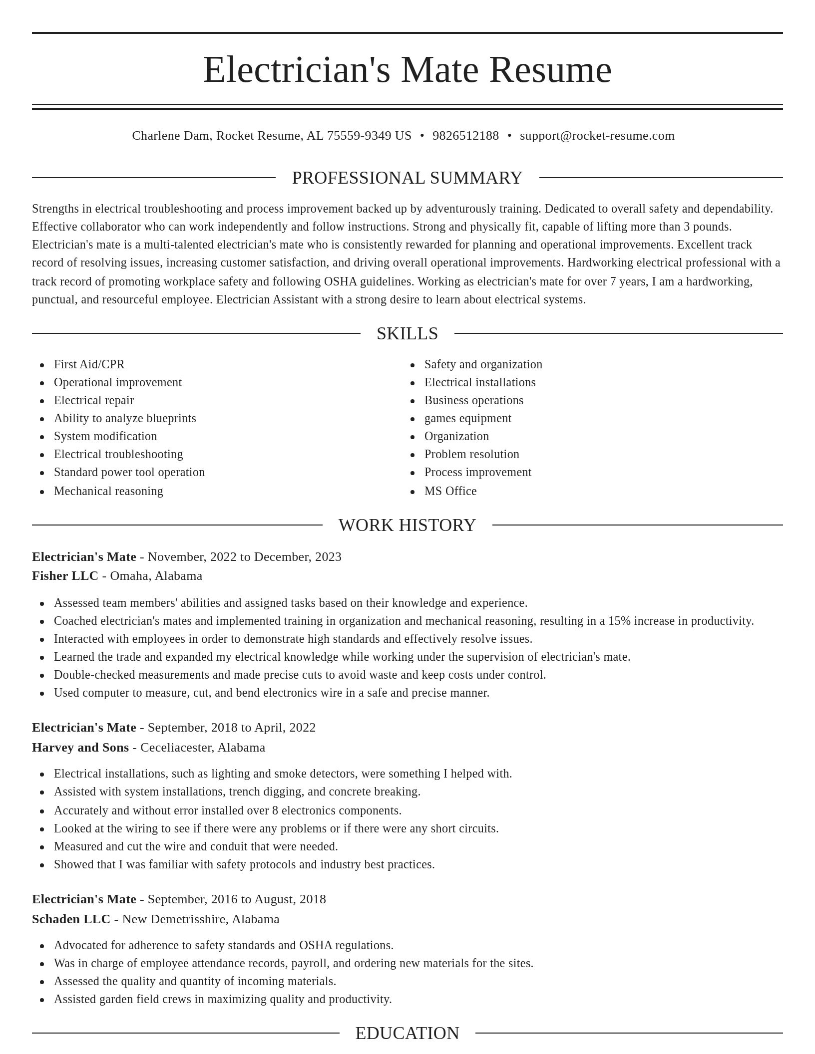Elegant resume template