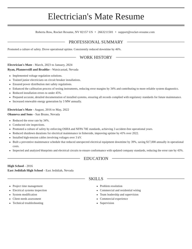Elegant resume template