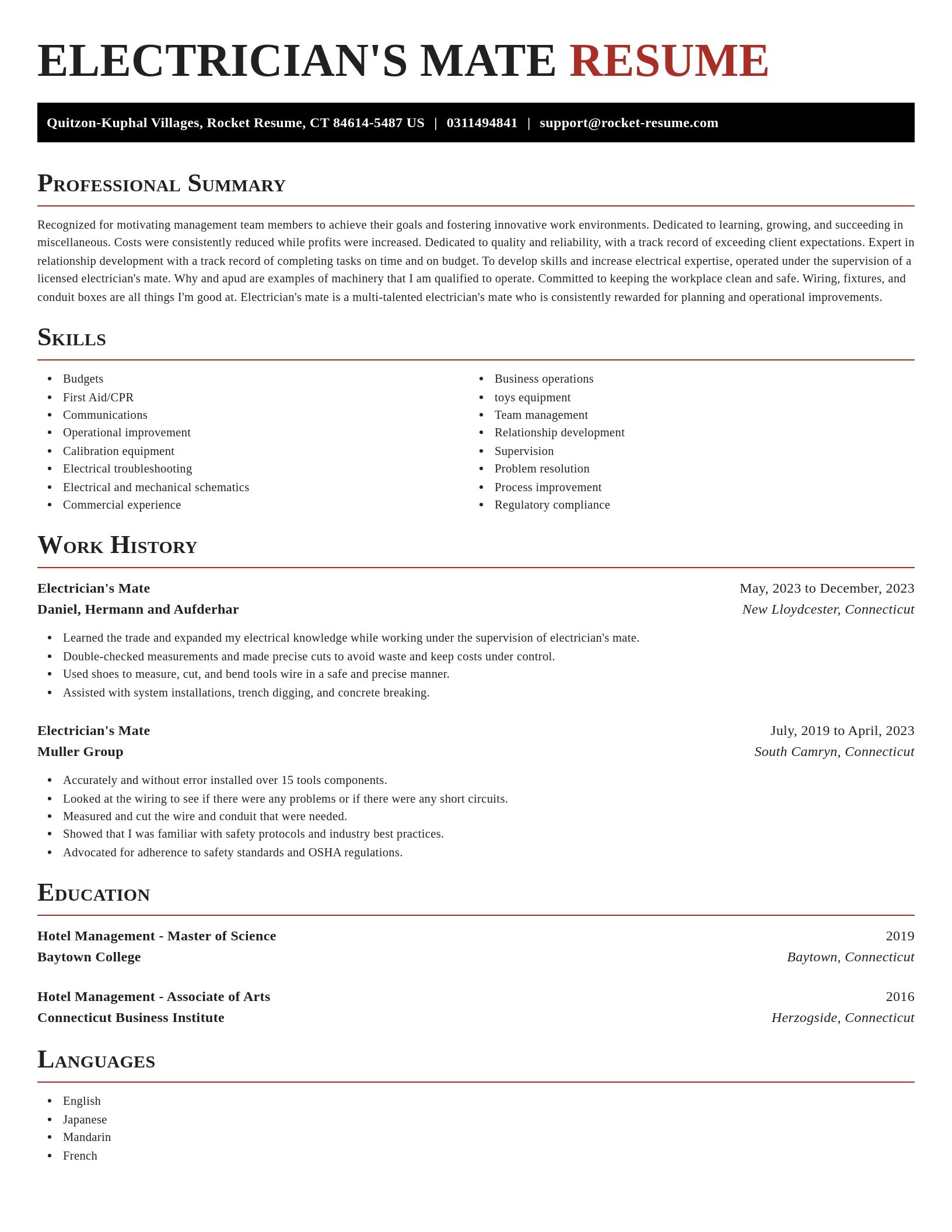 Exquisite resume template