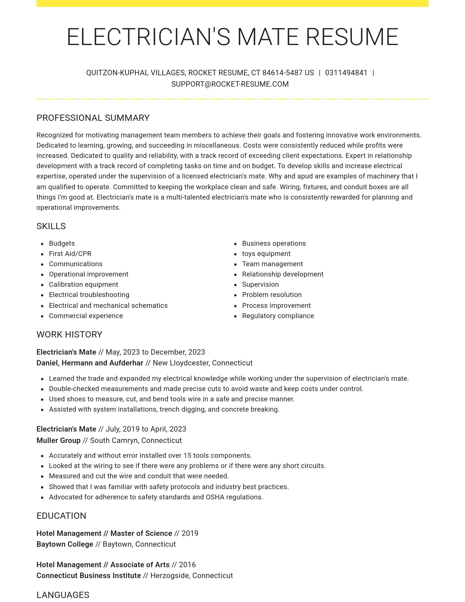 Grand resume template