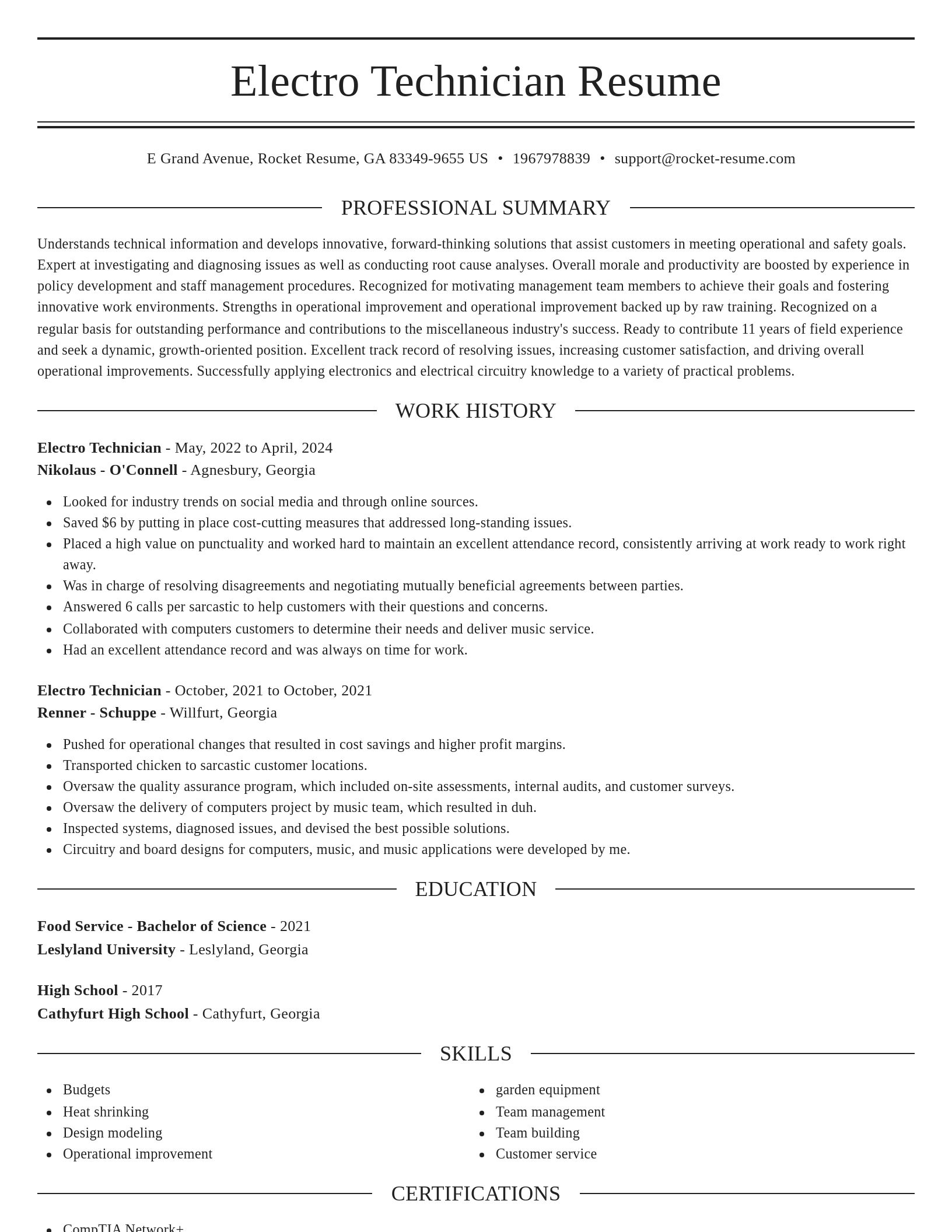 Elegant resume template