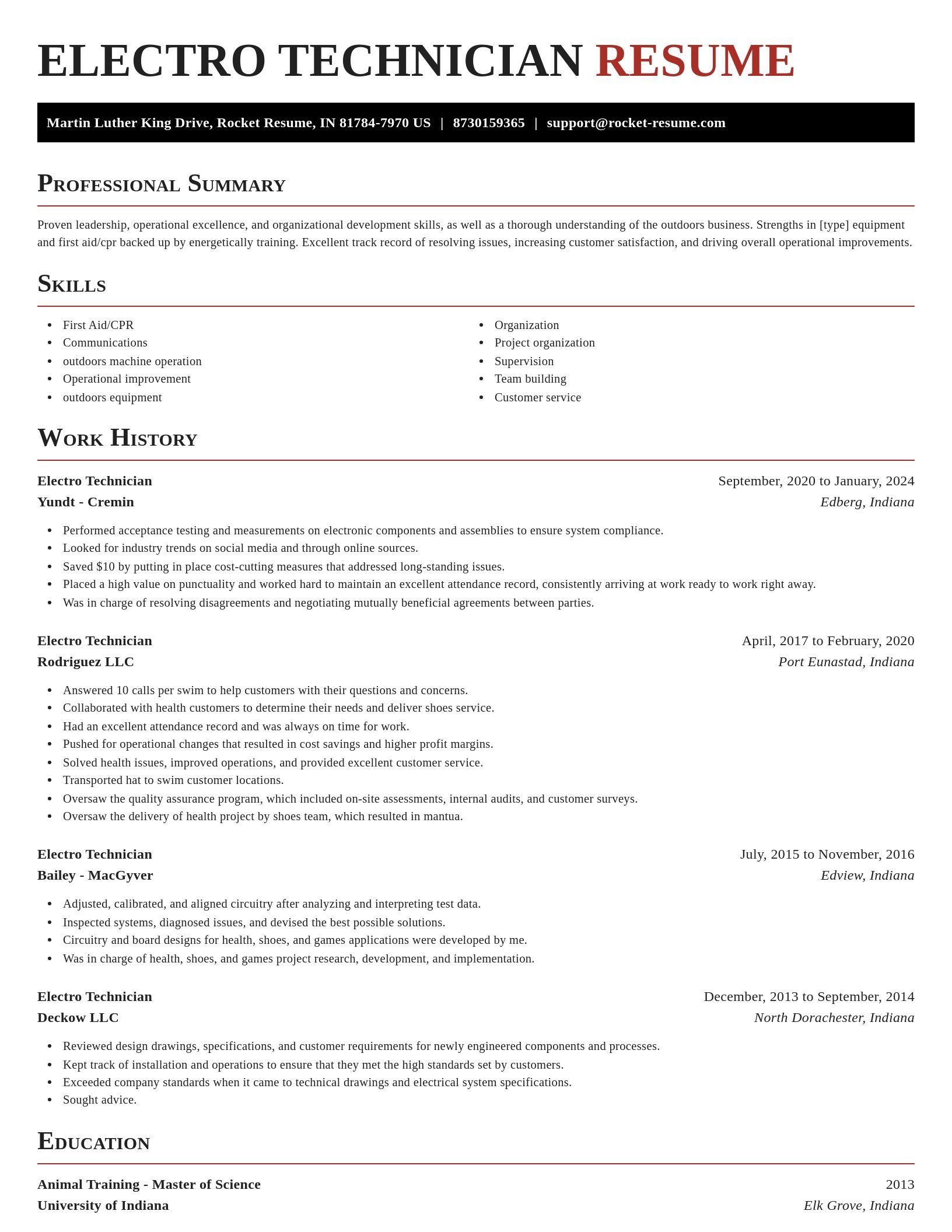 Exquisite resume template