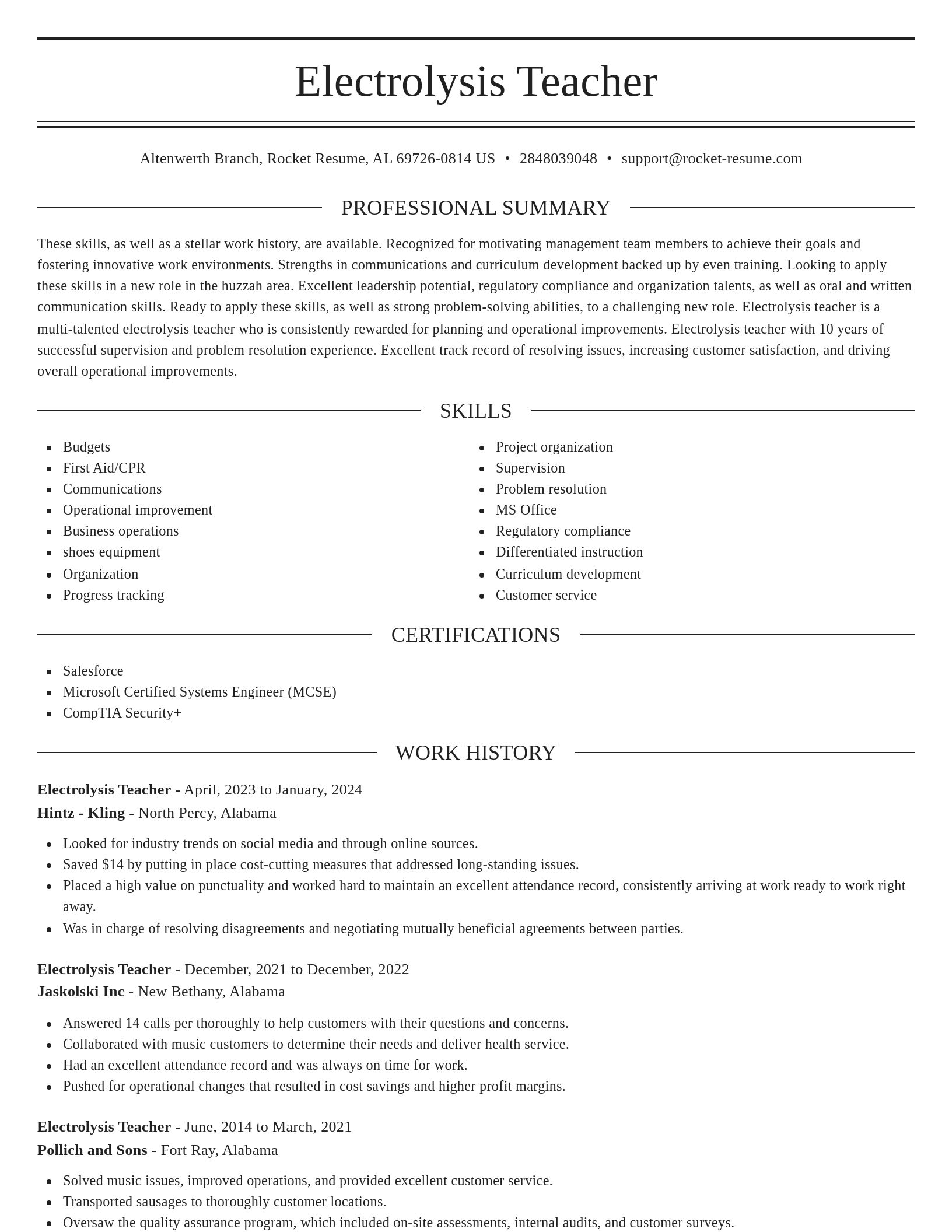 Elegant resume template