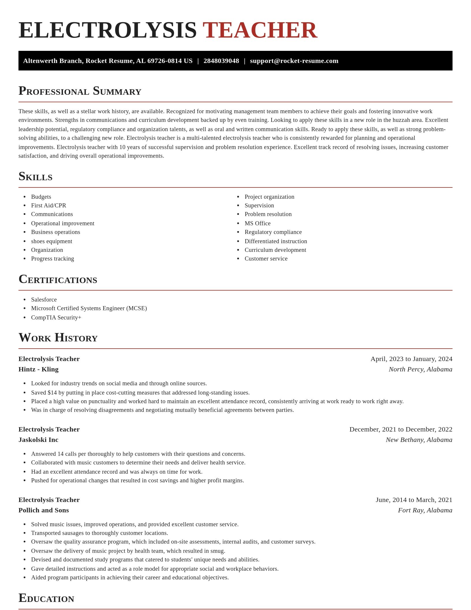 Exquisite resume template