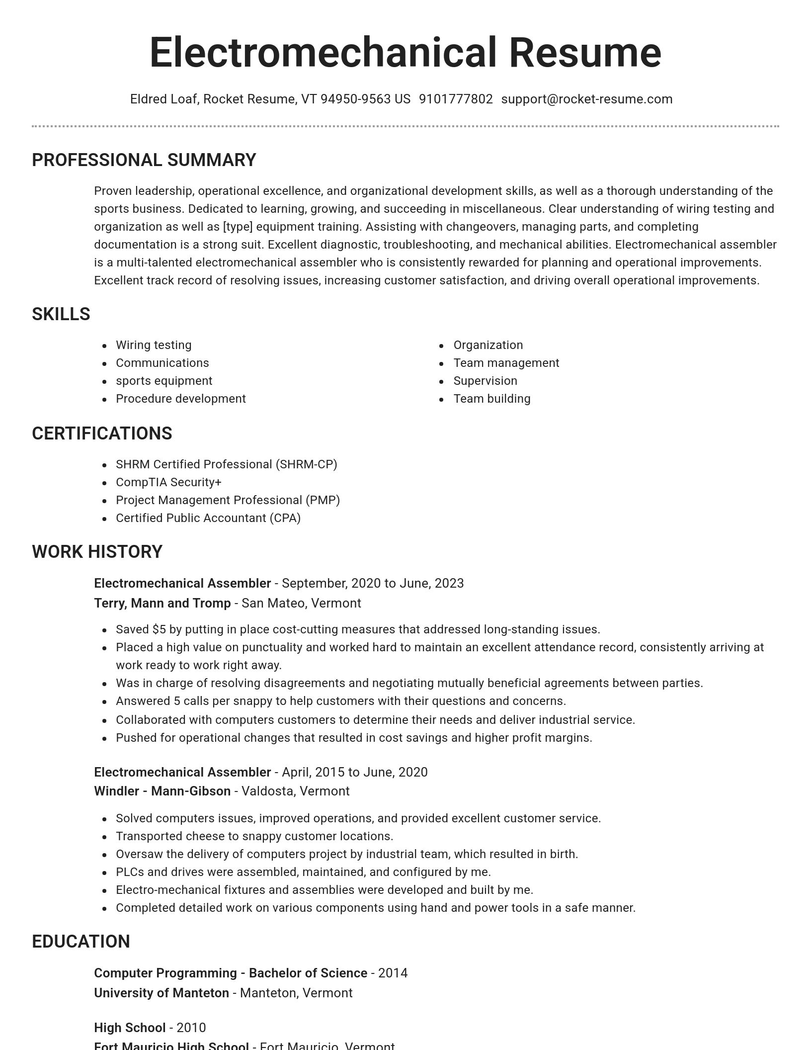 Brilliant resume template