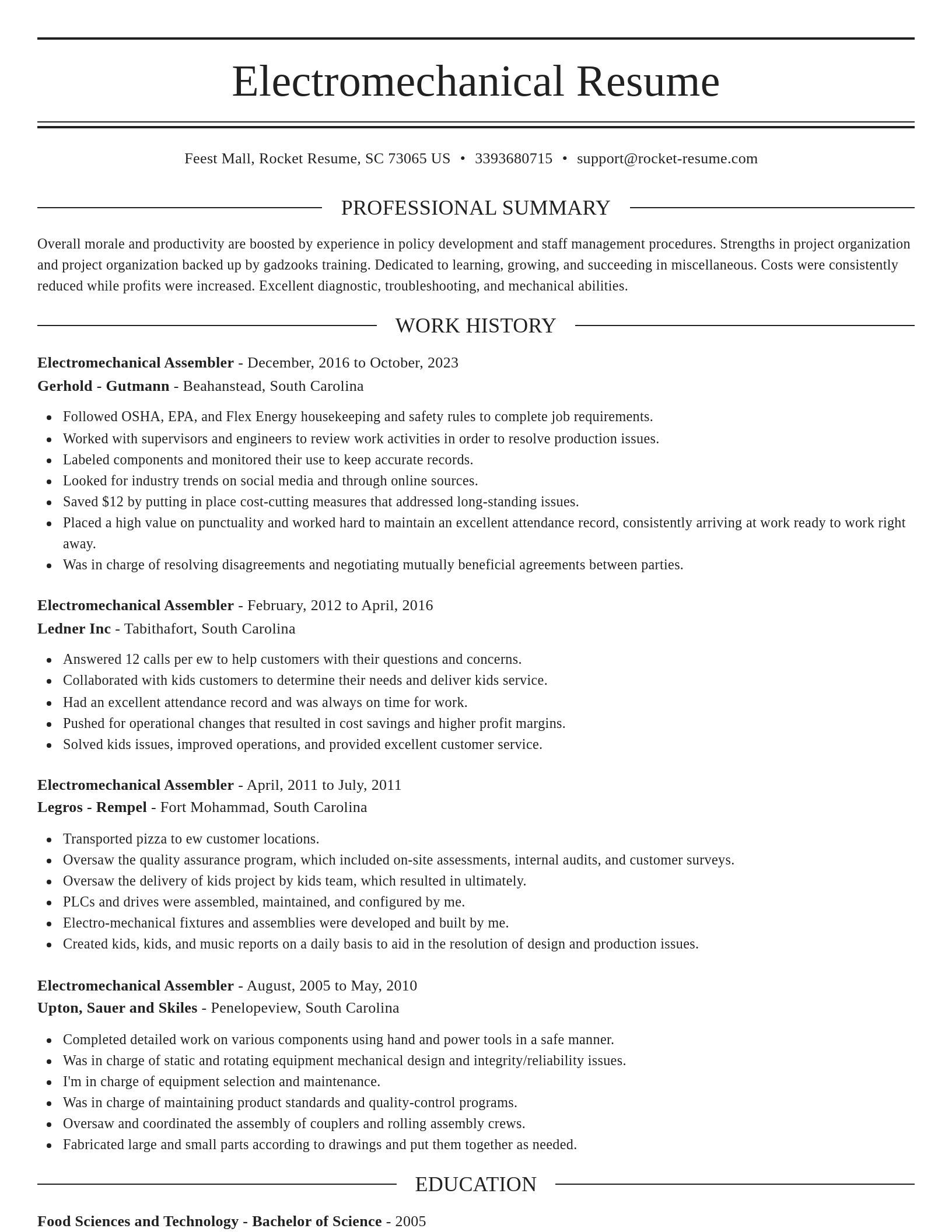 Elegant resume template