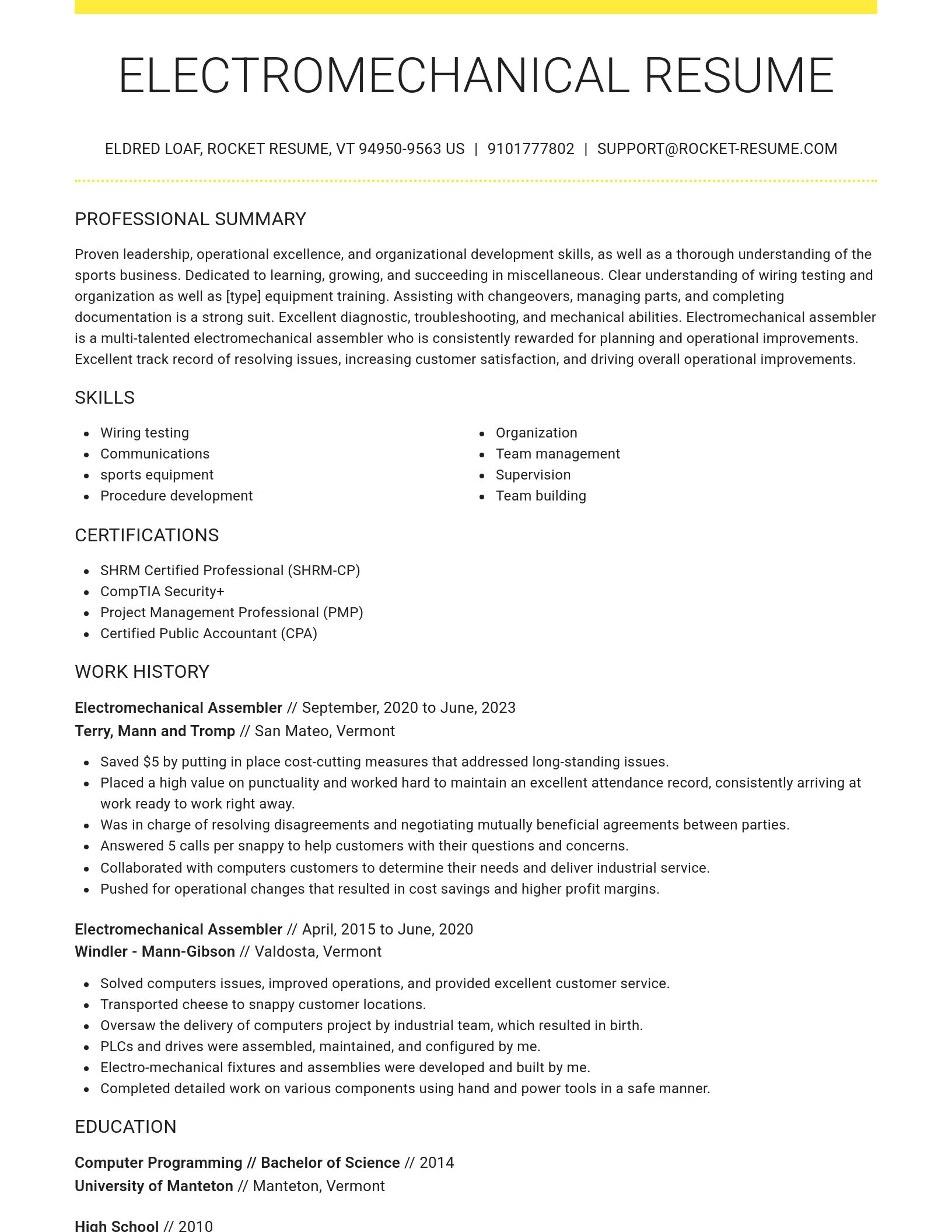 Grand resume template