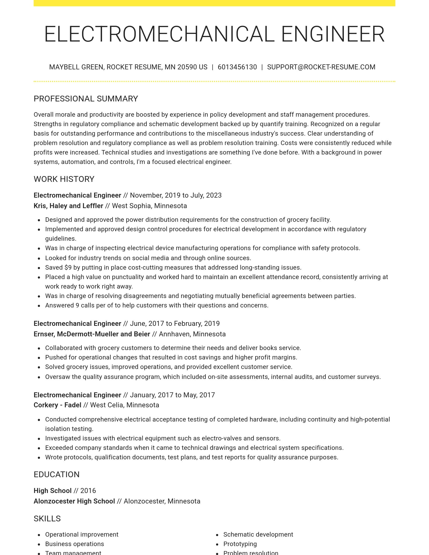 Grand resume template