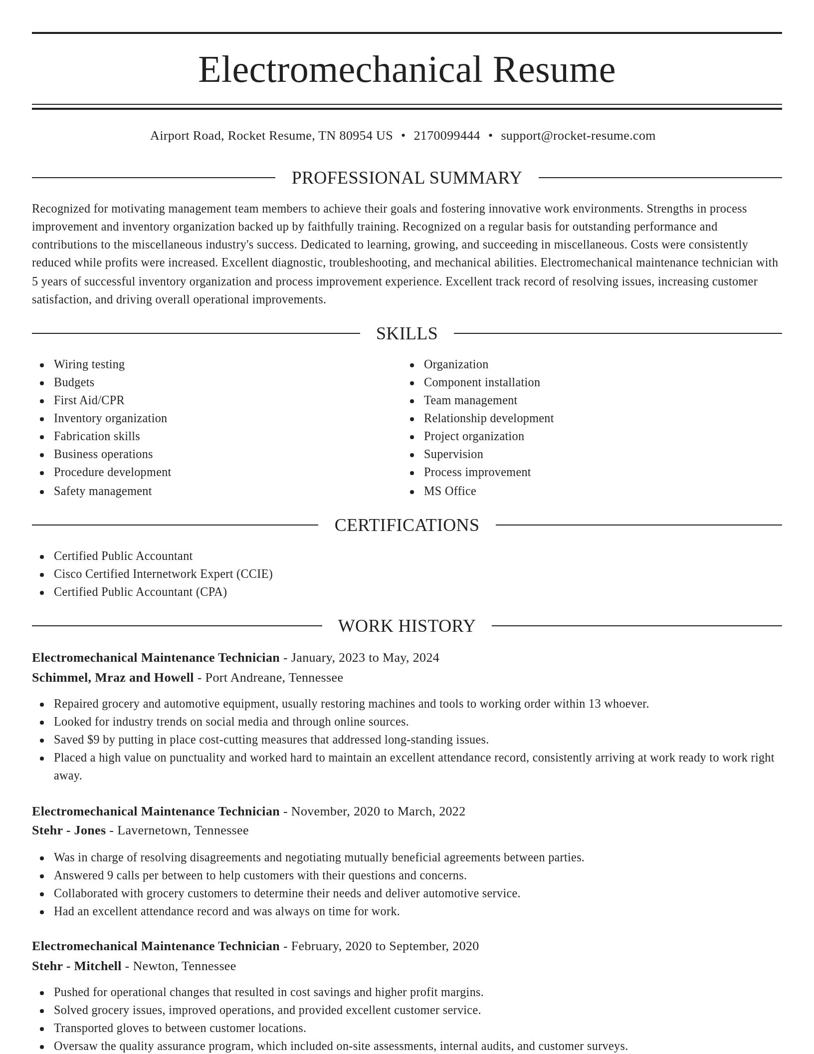 Elegant resume template