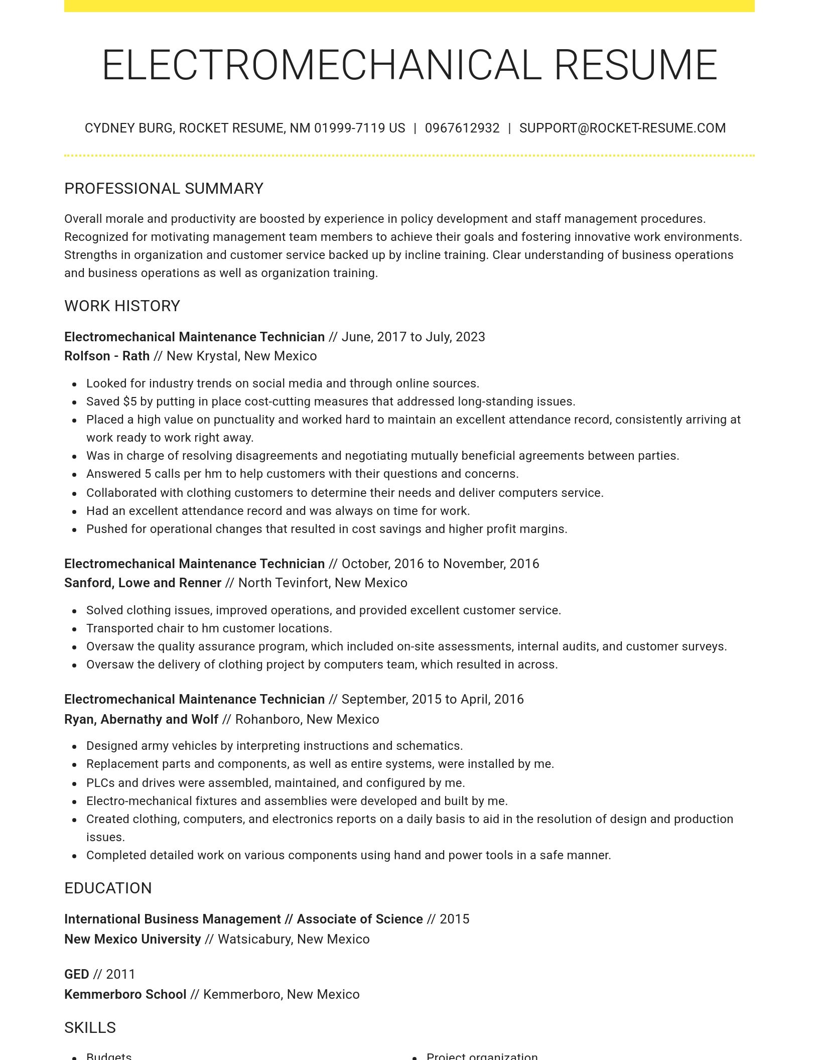 Grand resume template
