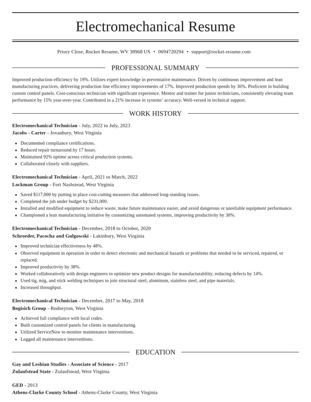 Elegant resume template