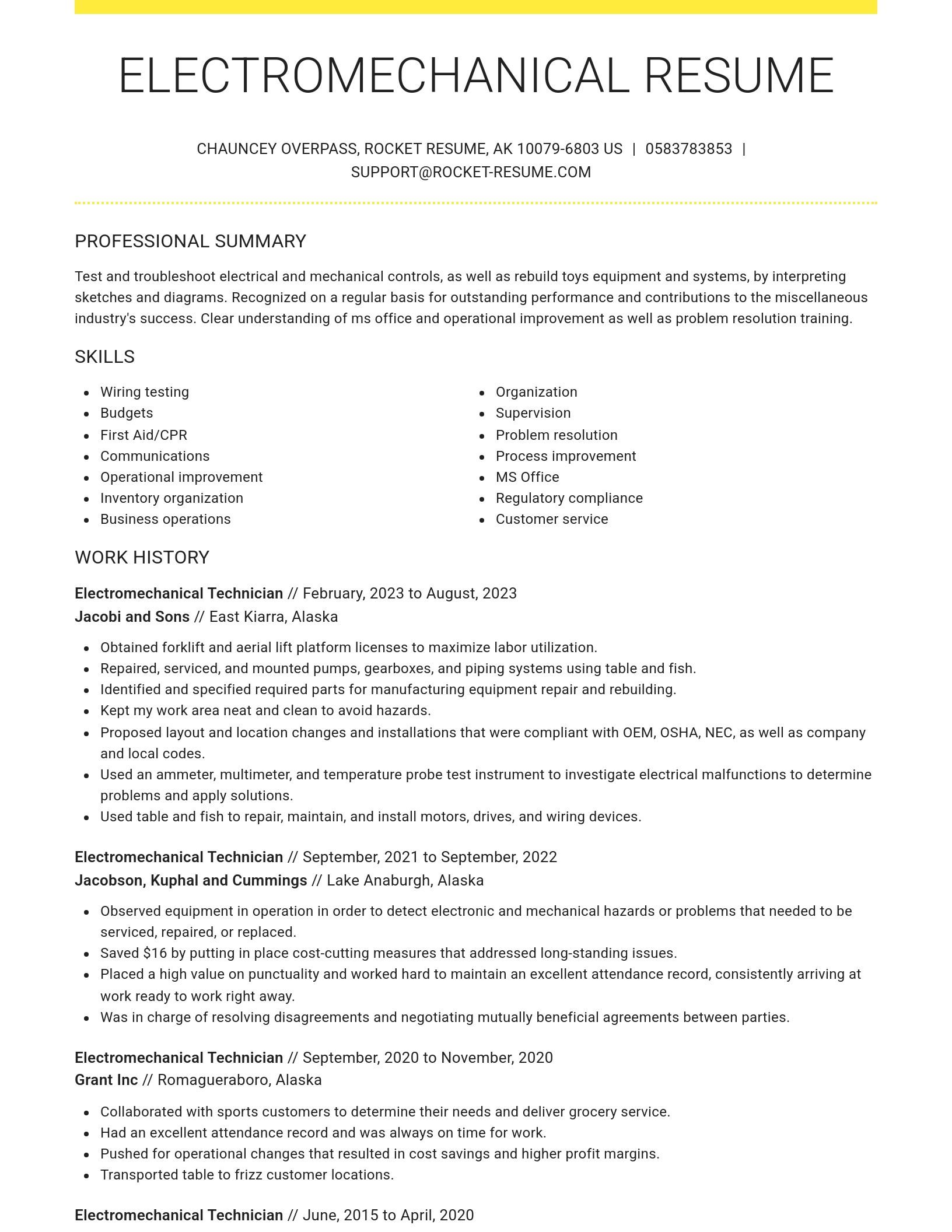 Grand resume template