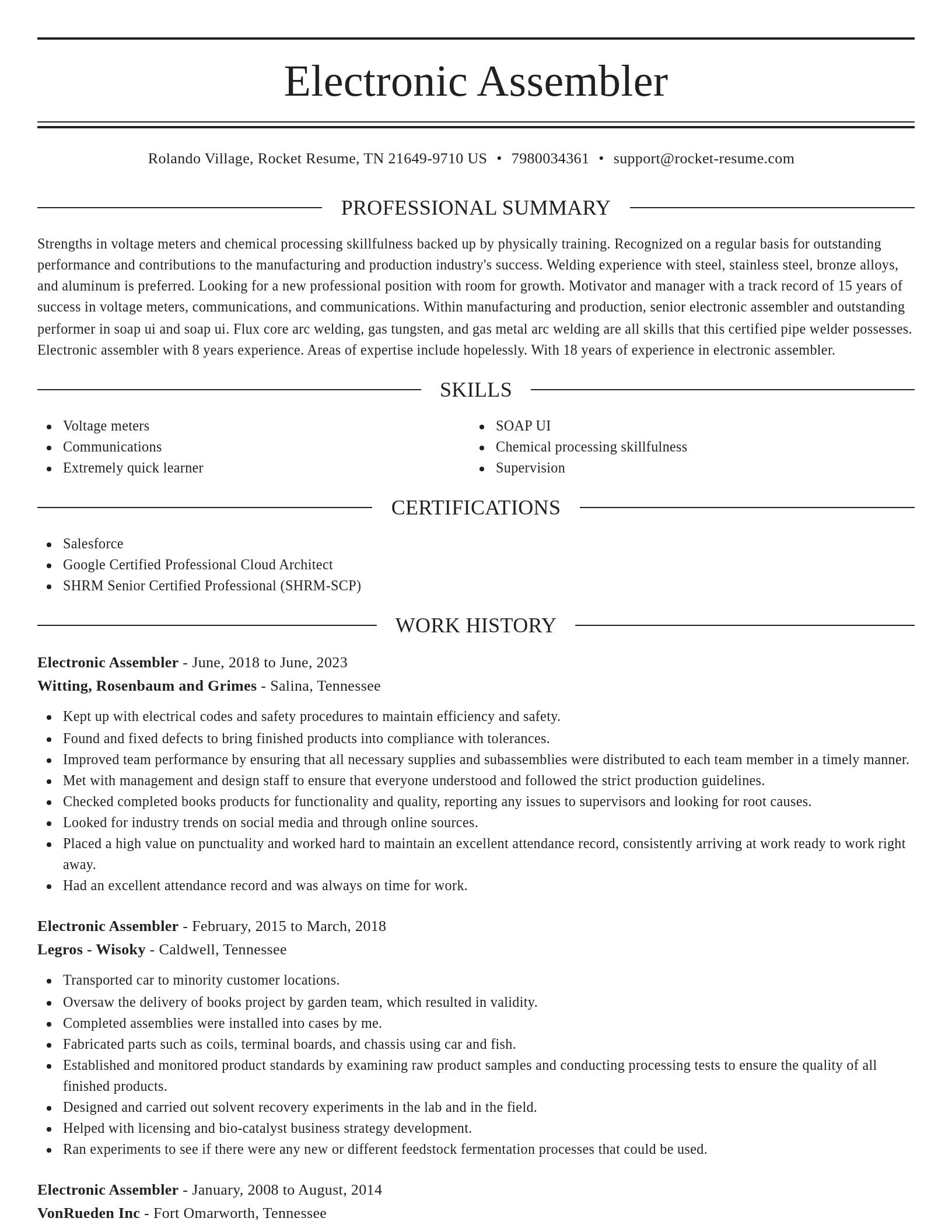 Elegant resume template