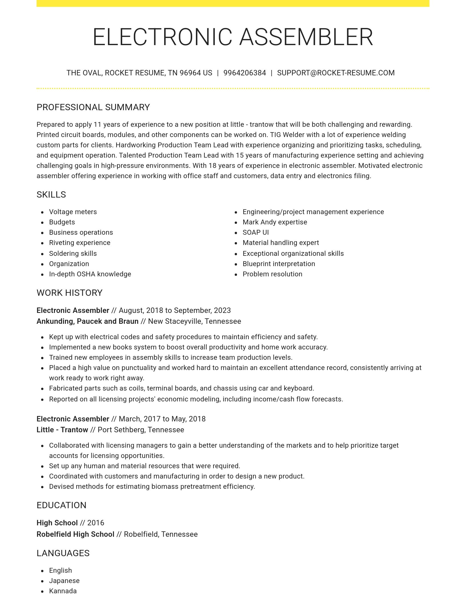 Grand resume template