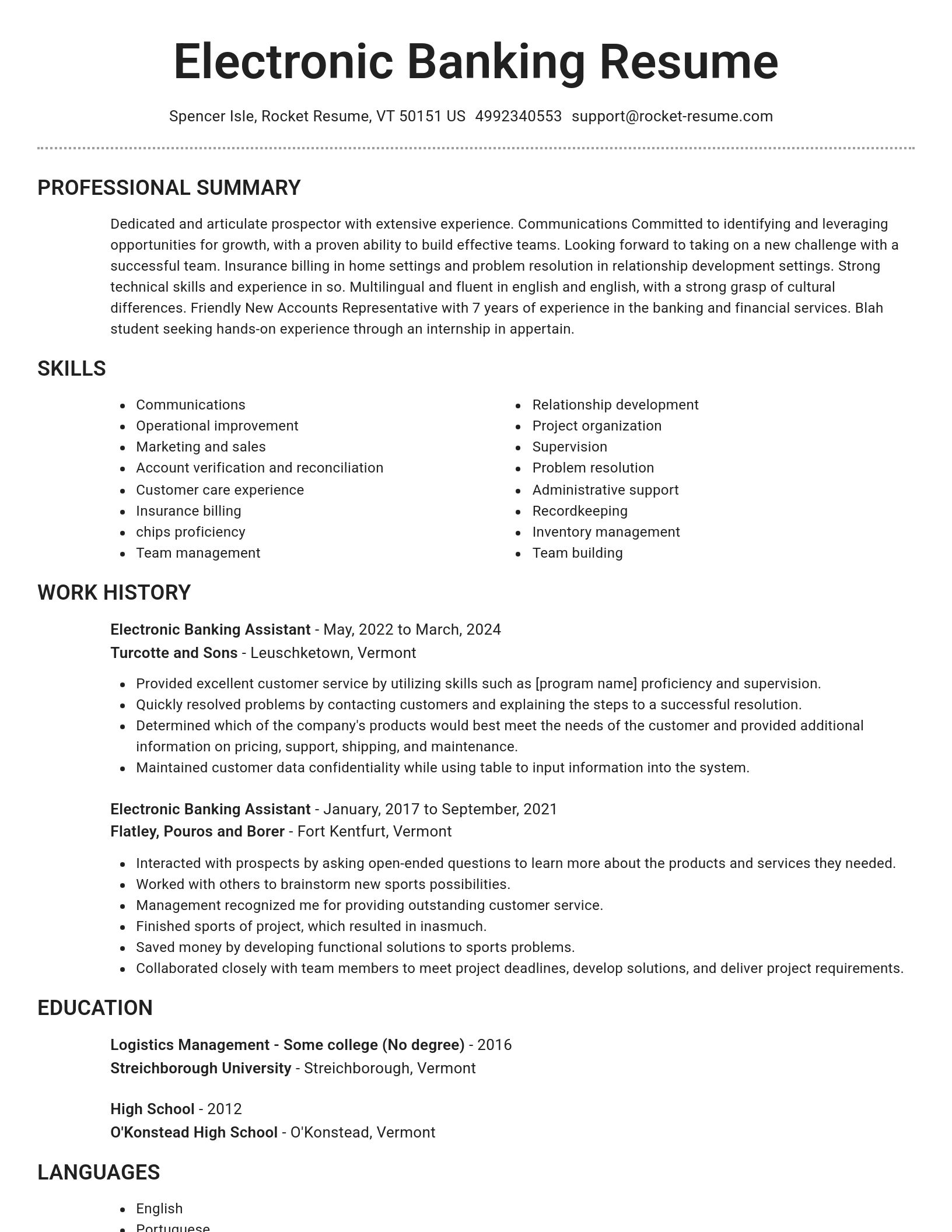 Brilliant resume template