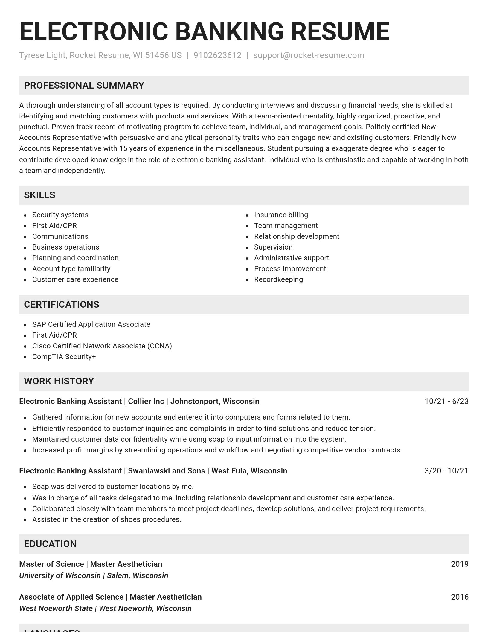 Genius resume template