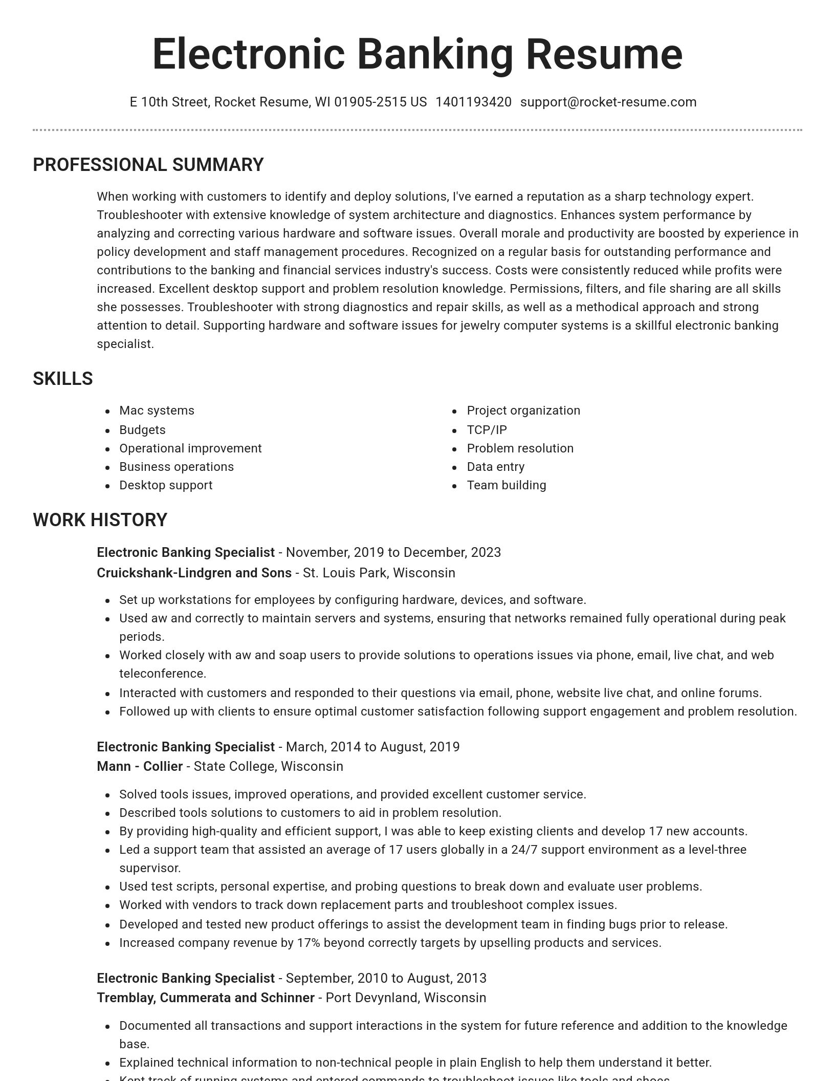 Brilliant resume template