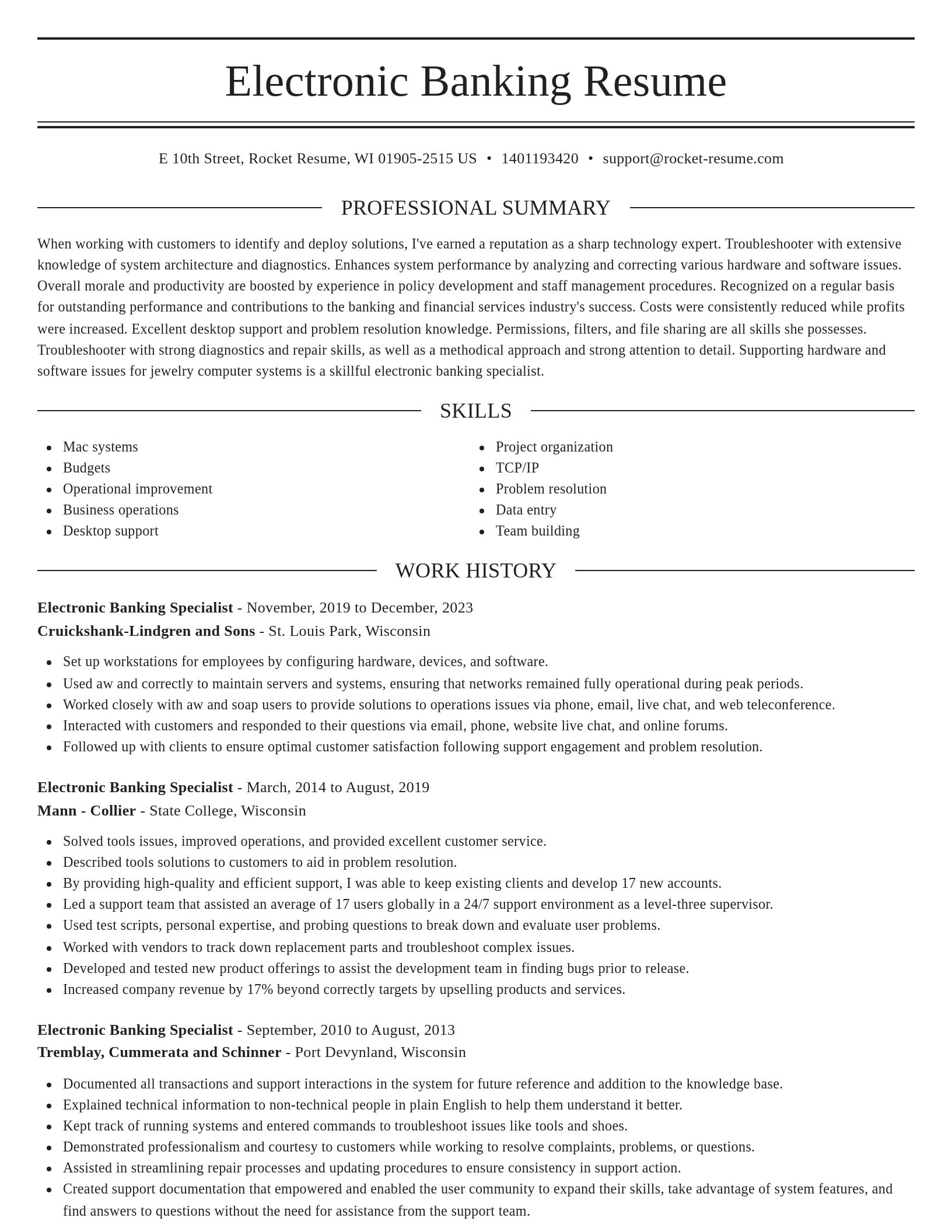 Elegant resume template