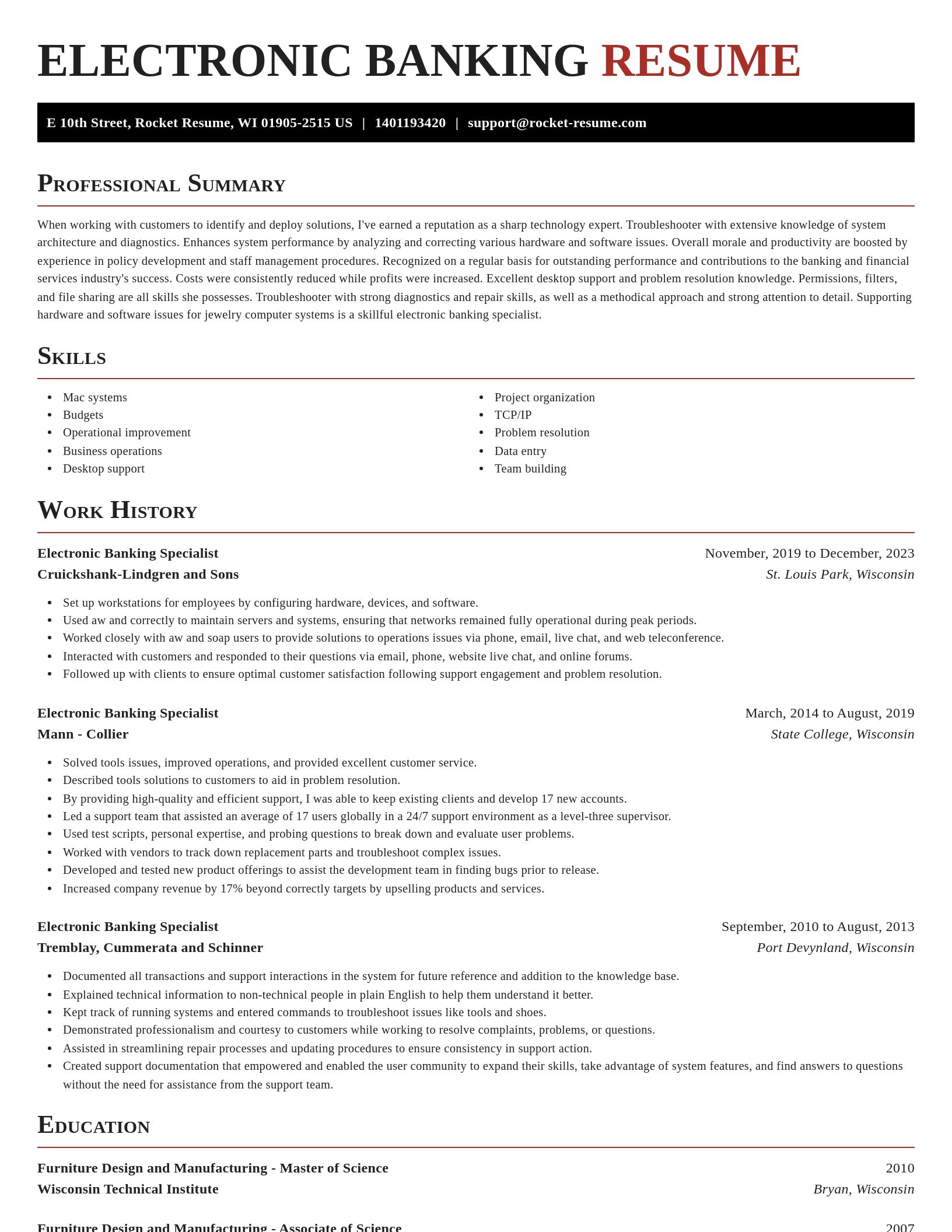 Exquisite resume template