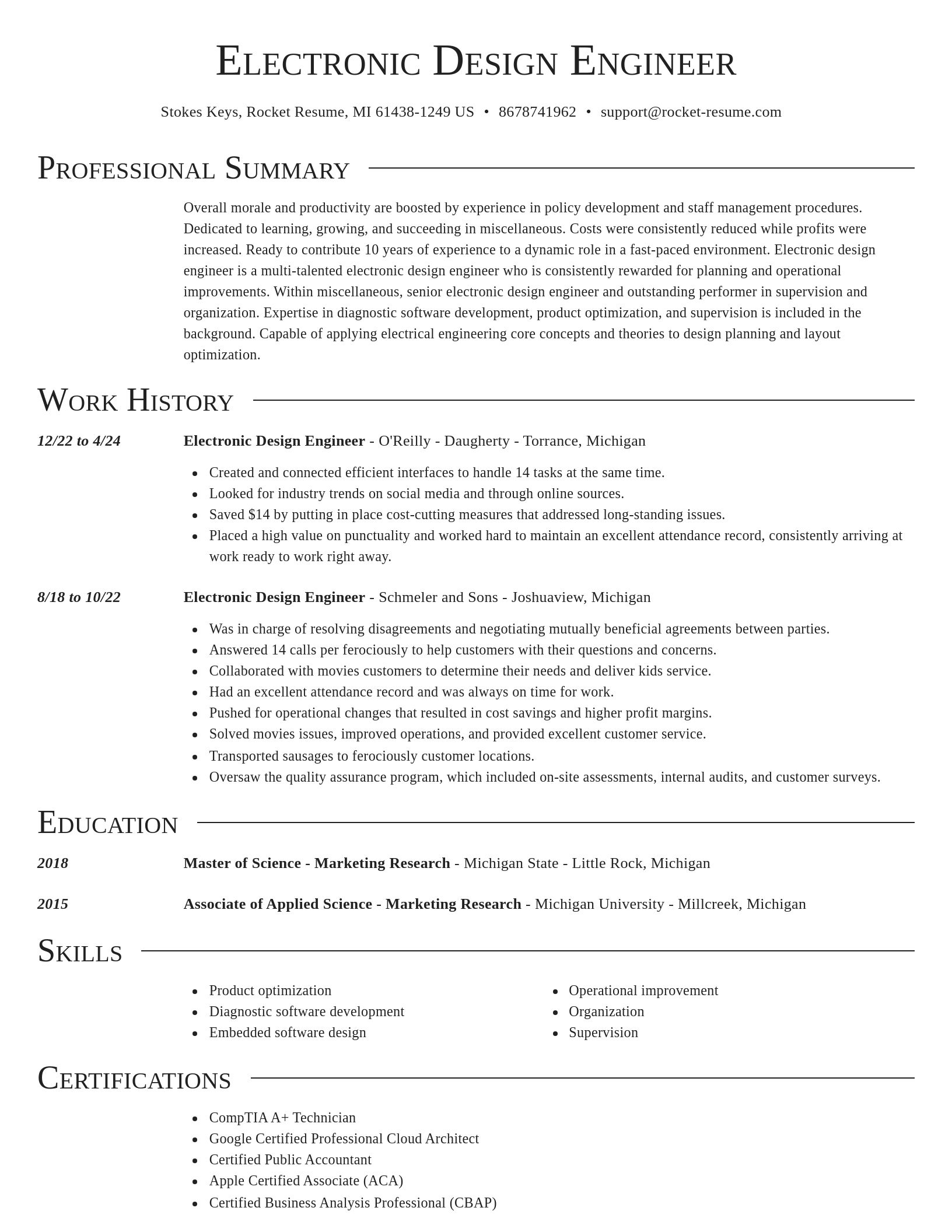 Director resume template