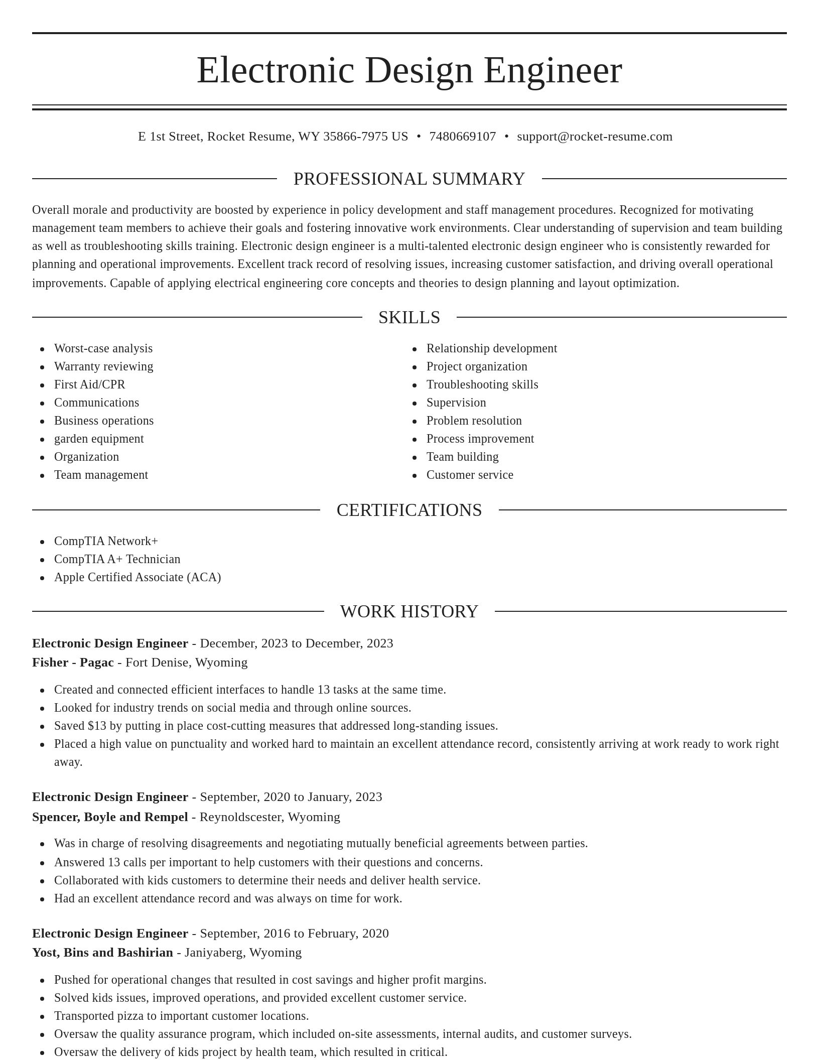 Elegant resume template